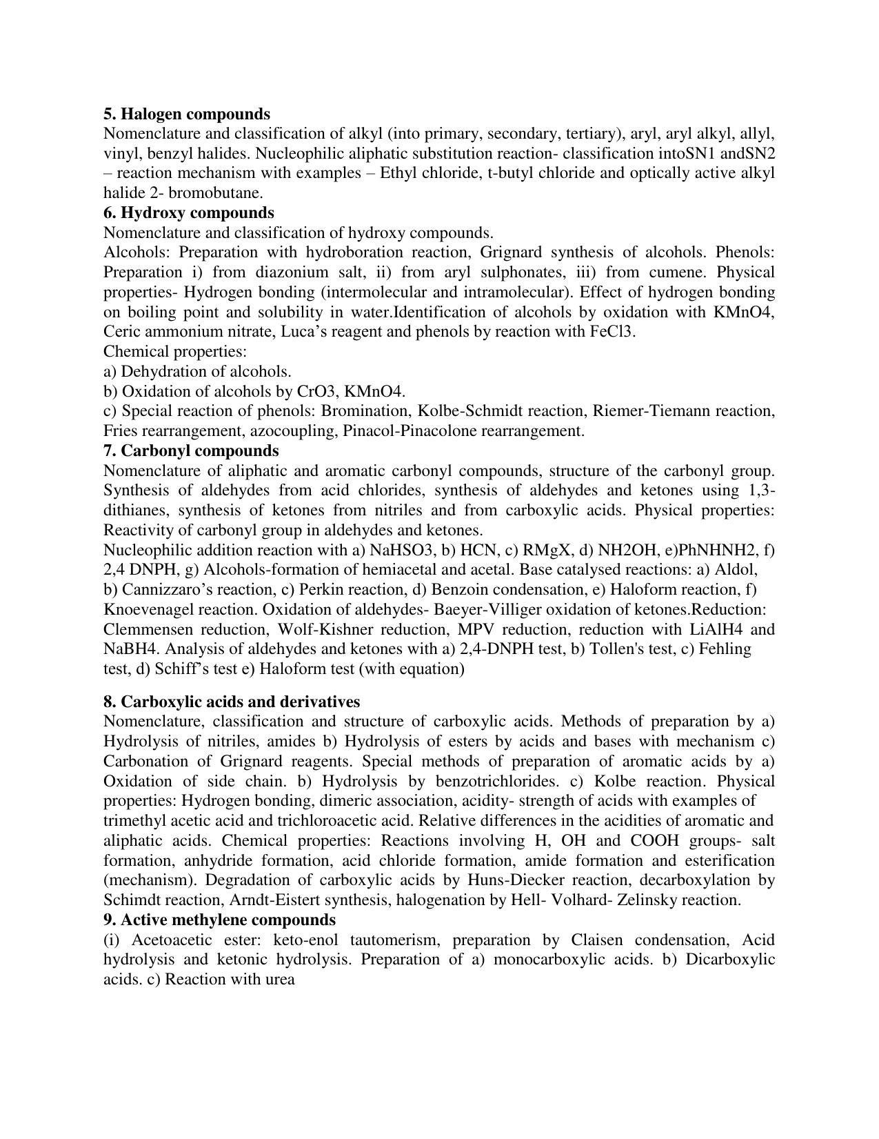 AP PGCET POLYMER SCIENCE Syllabus - Page 2
