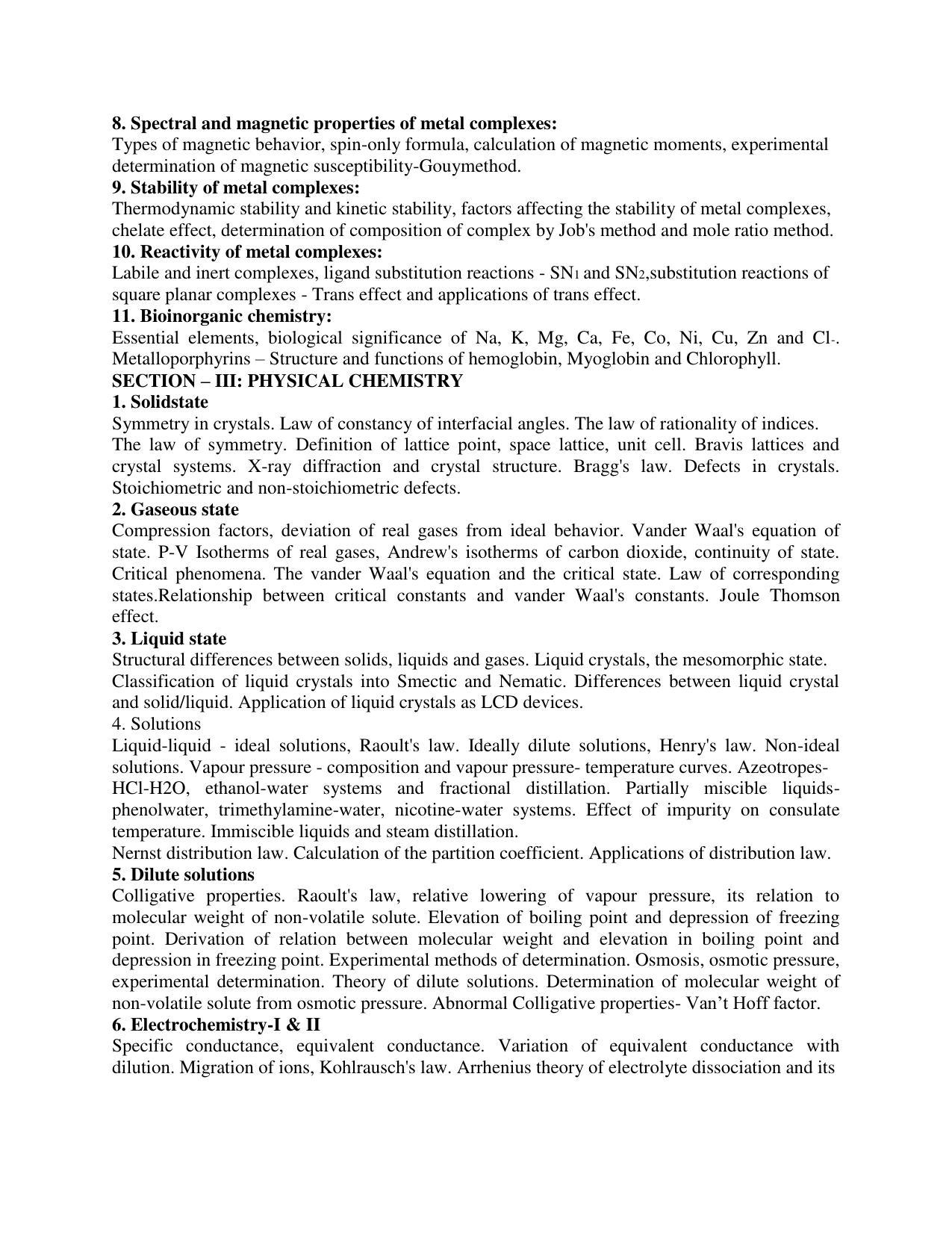 AP PGCET POLYMER SCIENCE Syllabus - Page 5