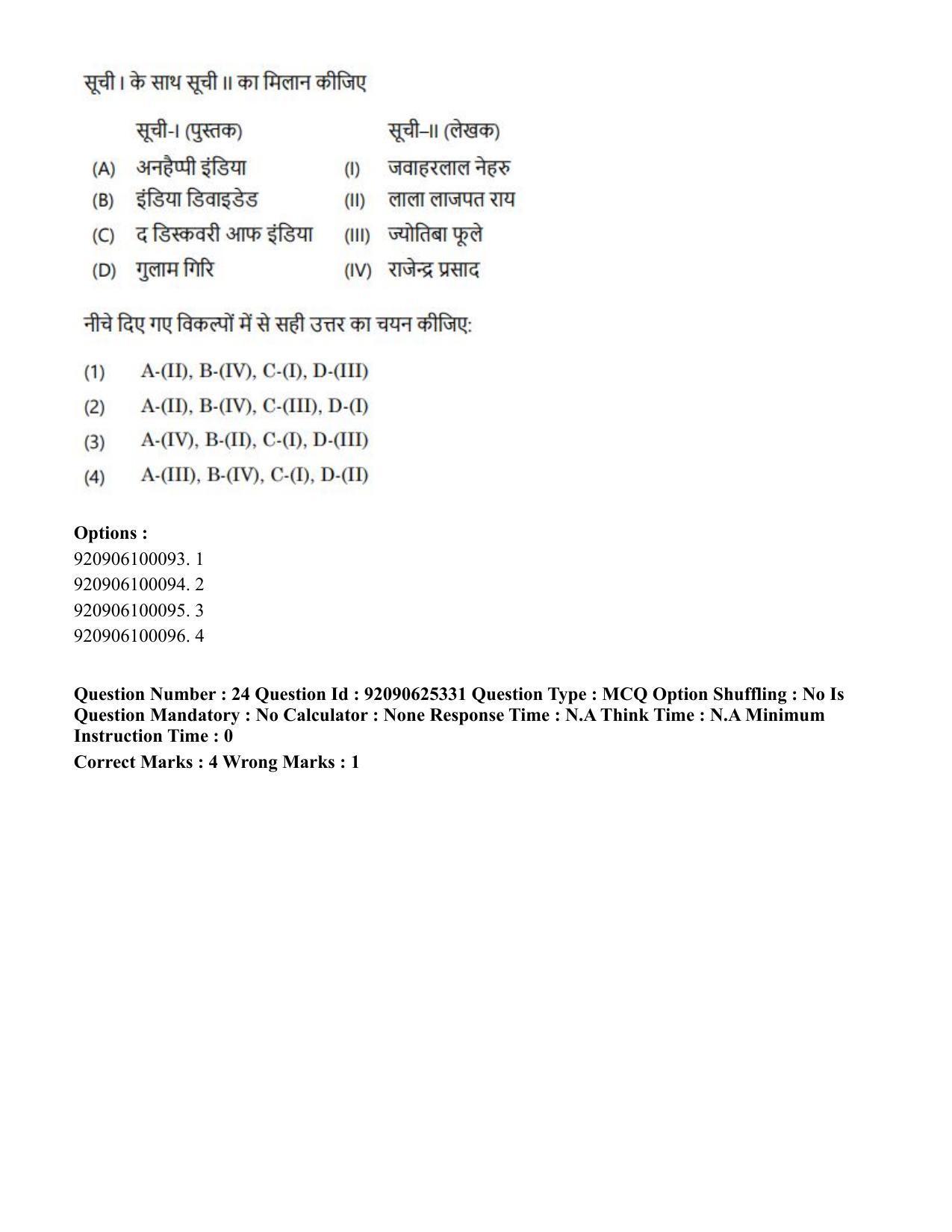 CUET PG 2023: MTQP04 – Data Science, Artifical Intelligence, Cyber Security & Computer Science (Hin) - Shift 2 (26-06-2023) Question Paper - Page 23