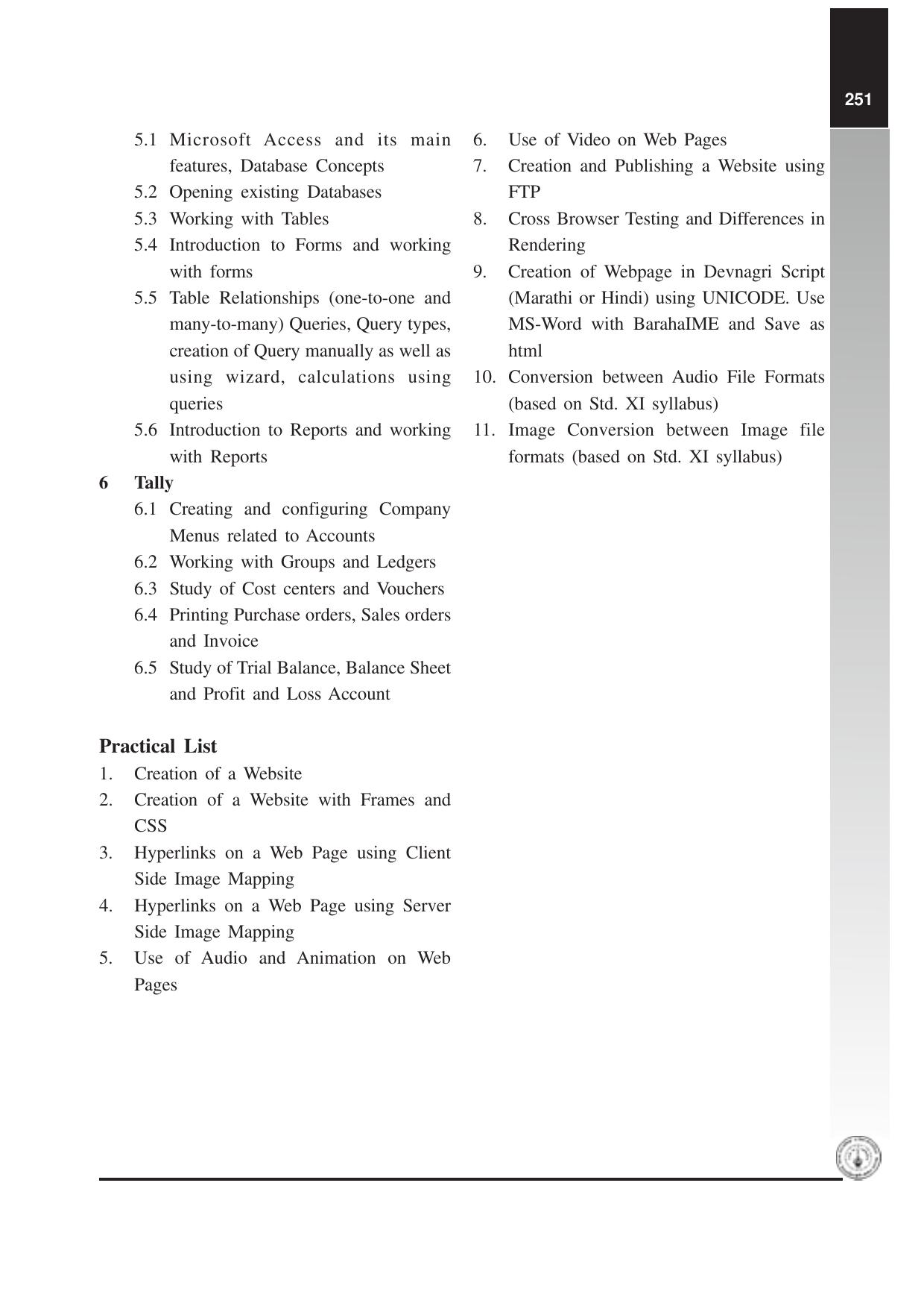 Maharashtra HSC IT (Commerce) Syllabus - Page 4