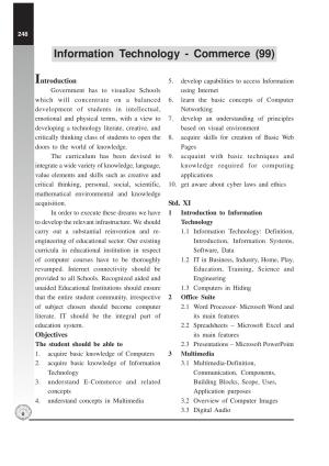 Maharashtra HSC IT (Commerce) Syllabus