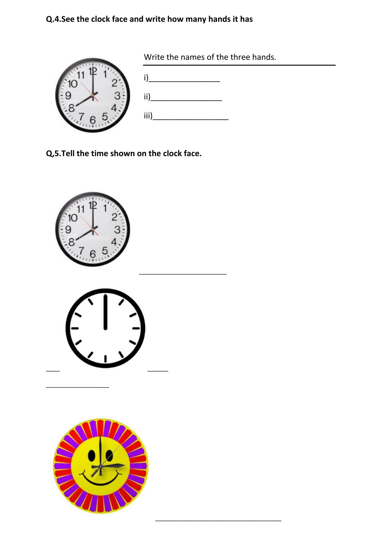 Worksheets for Class 2 EVS Assignment 19 Time - Page 2
