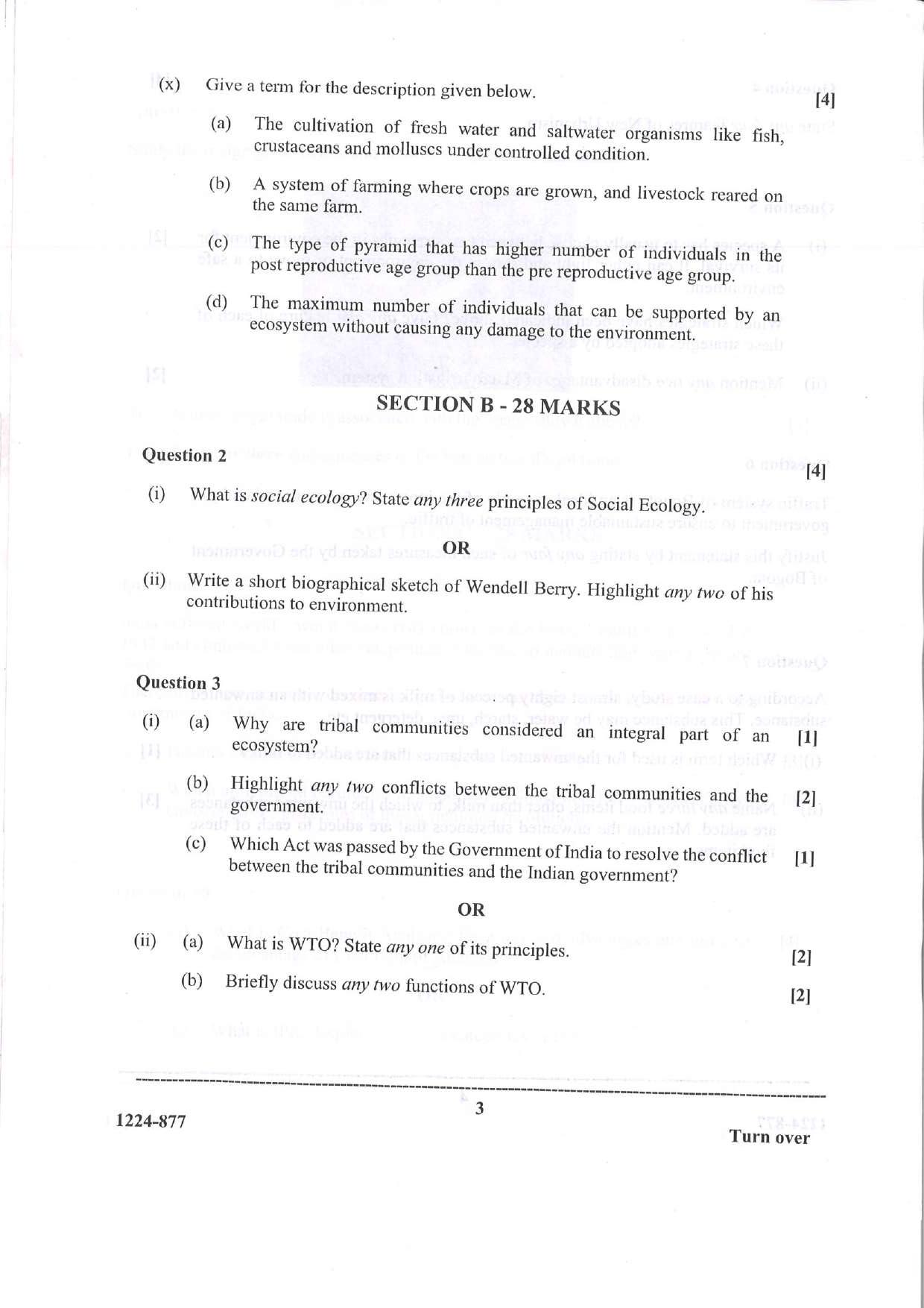 ISC Class 12 Environmental Science 2024 Question Paper - Page 3