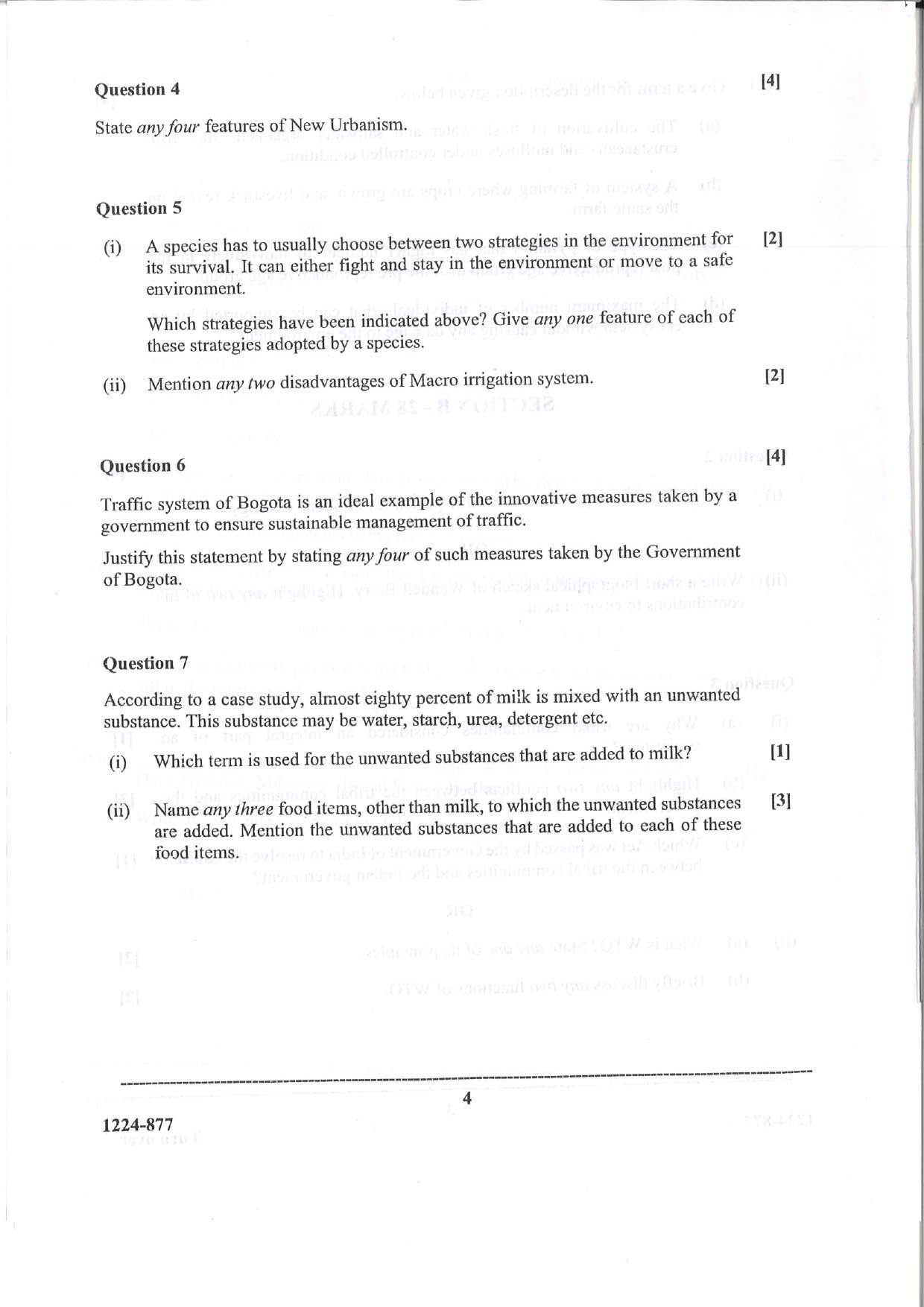 ISC Class 12 Environmental Science 2024 Question Paper - Page 4