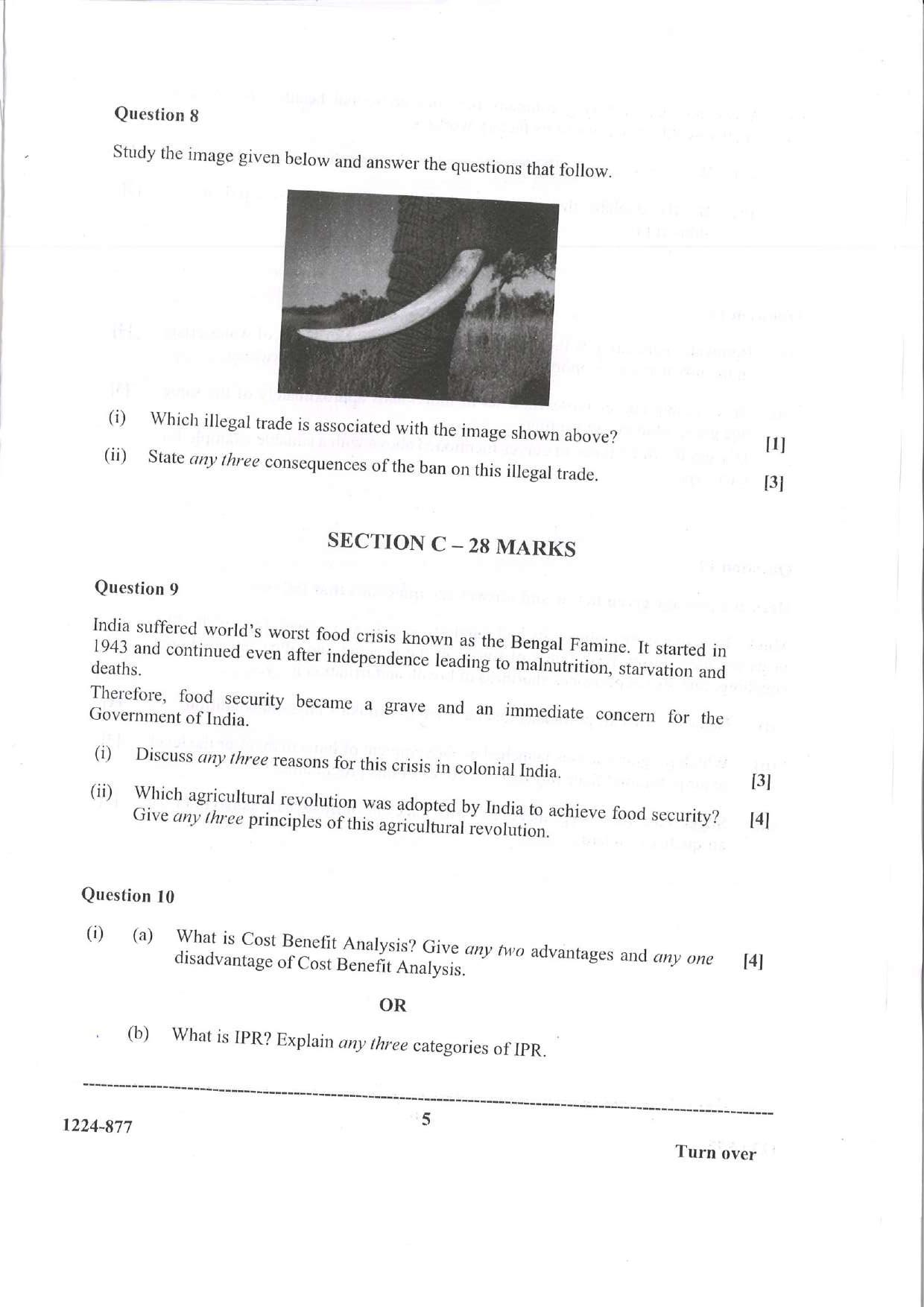 ISC Class 12 Environmental Science 2024 Question Paper - Page 5