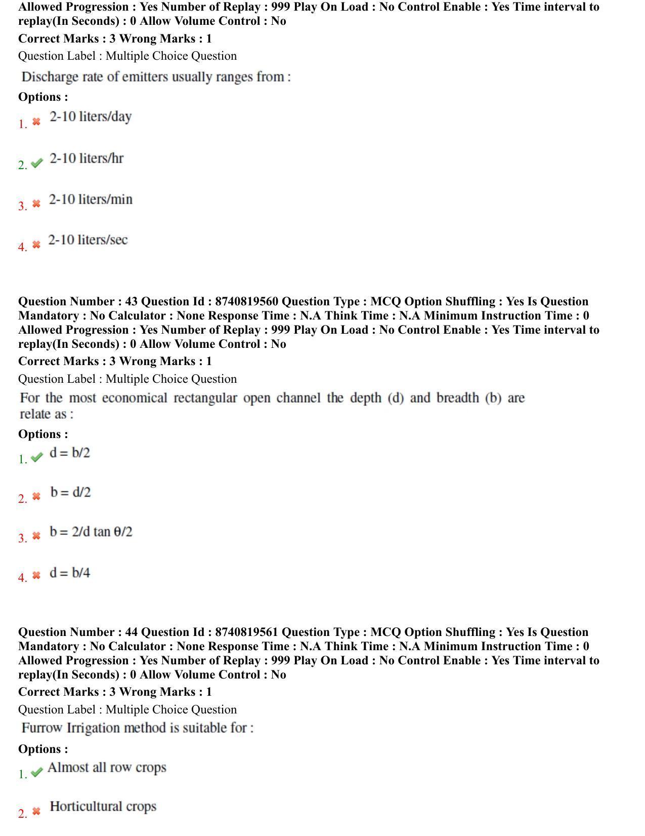 BHU RET Water Management (Agronomy) 2021 Question Paper - Page 25