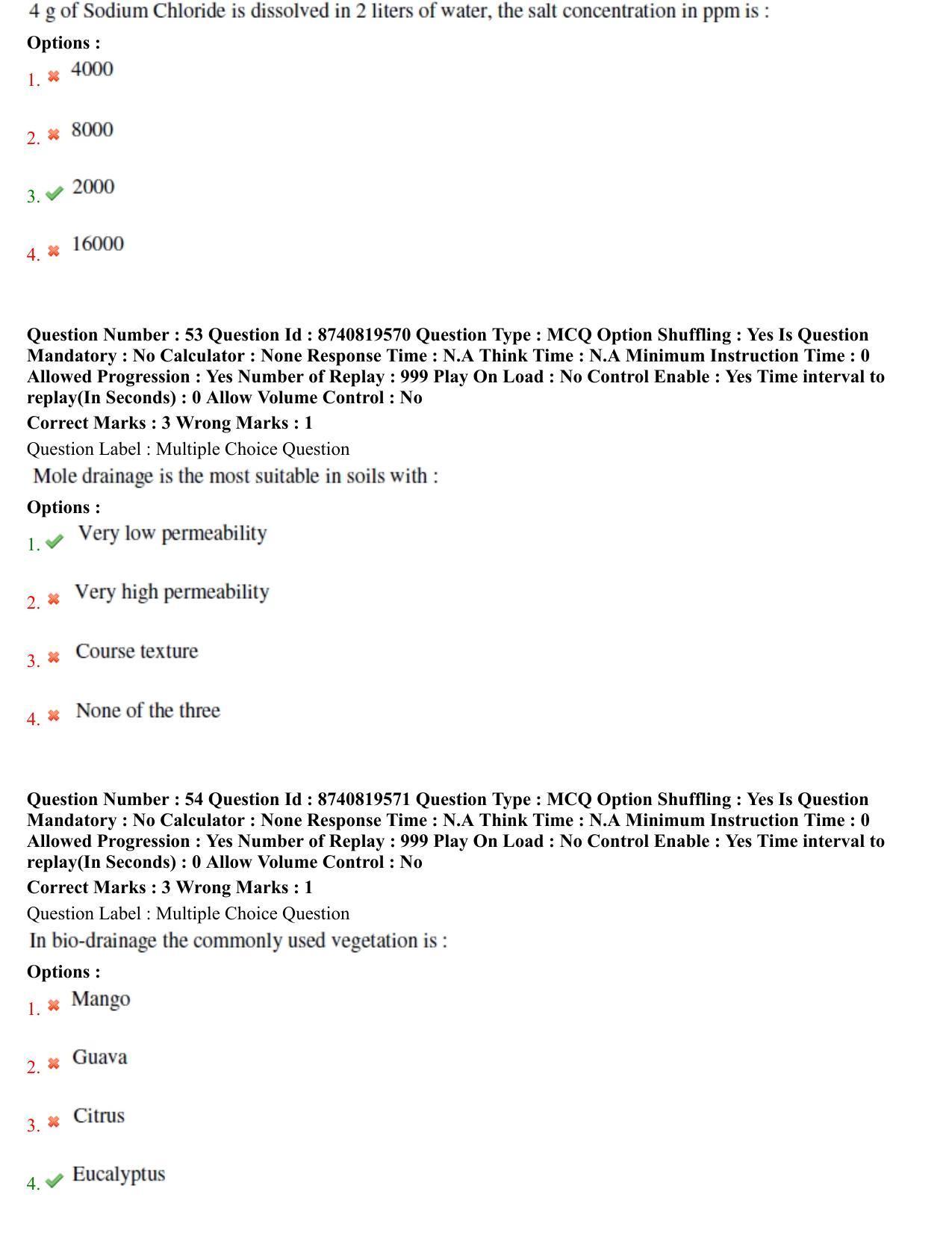 BHU RET Water Management (Agronomy) 2021 Question Paper - Page 29