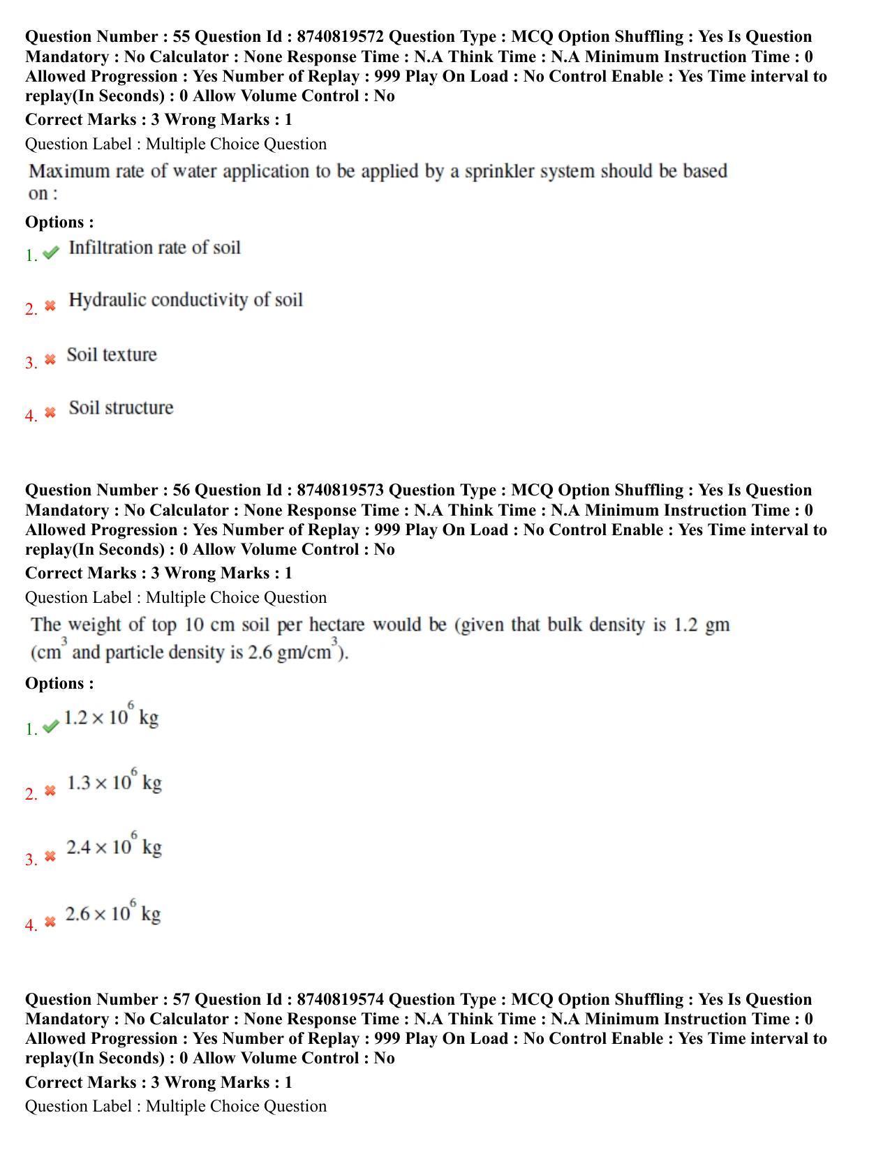 BHU RET Water Management (Agronomy) 2021 Question Paper - Page 30
