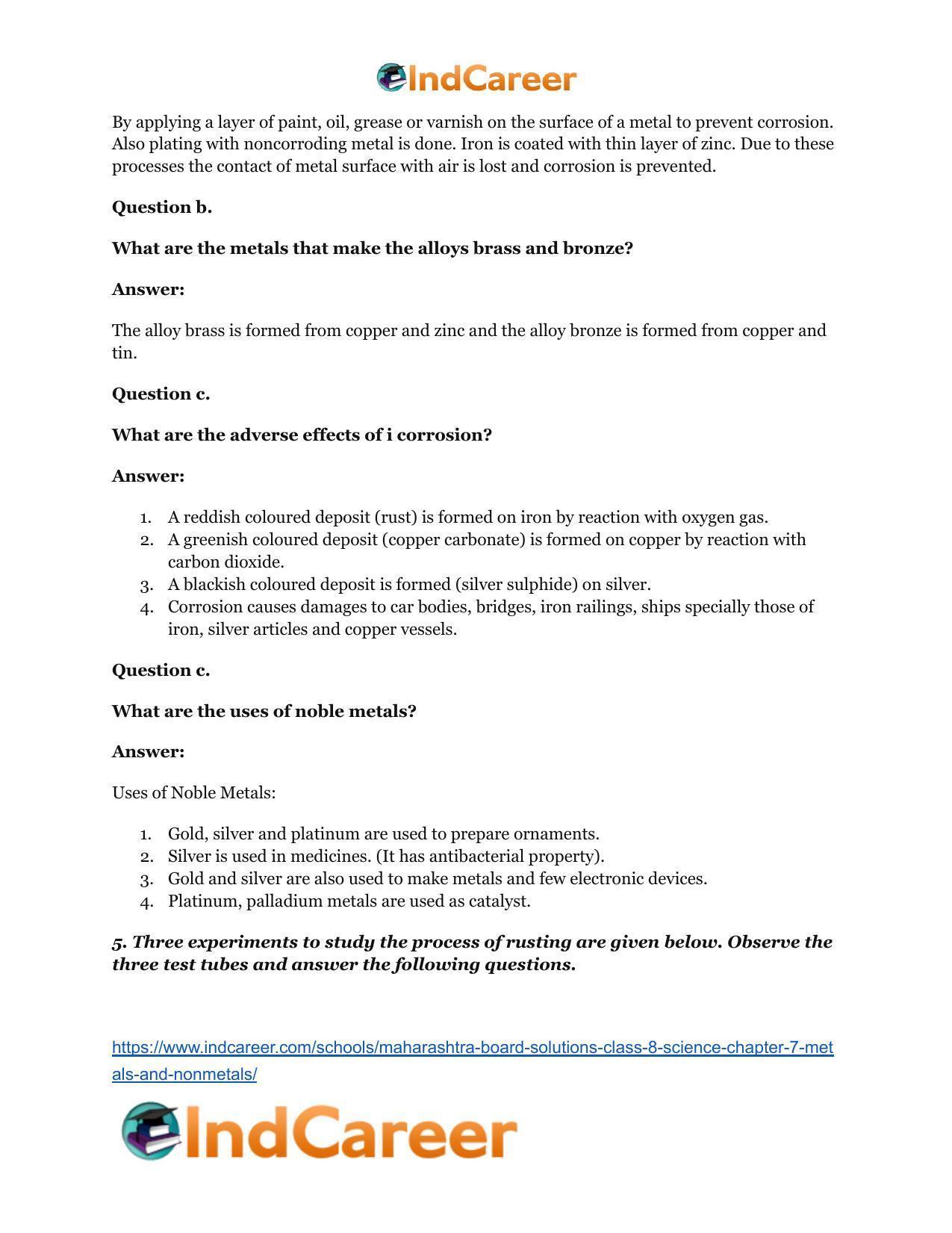 Maharashtra Board Solutions Class 8-Science: Chapter 7- Metals and Nonmetals - Page 5