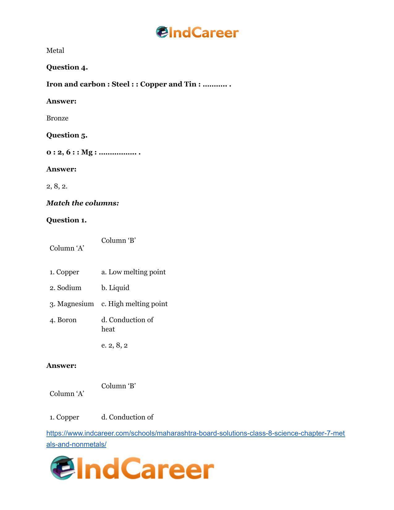 Maharashtra Board Solutions Class 8-Science: Chapter 7- Metals and Nonmetals - Page 16