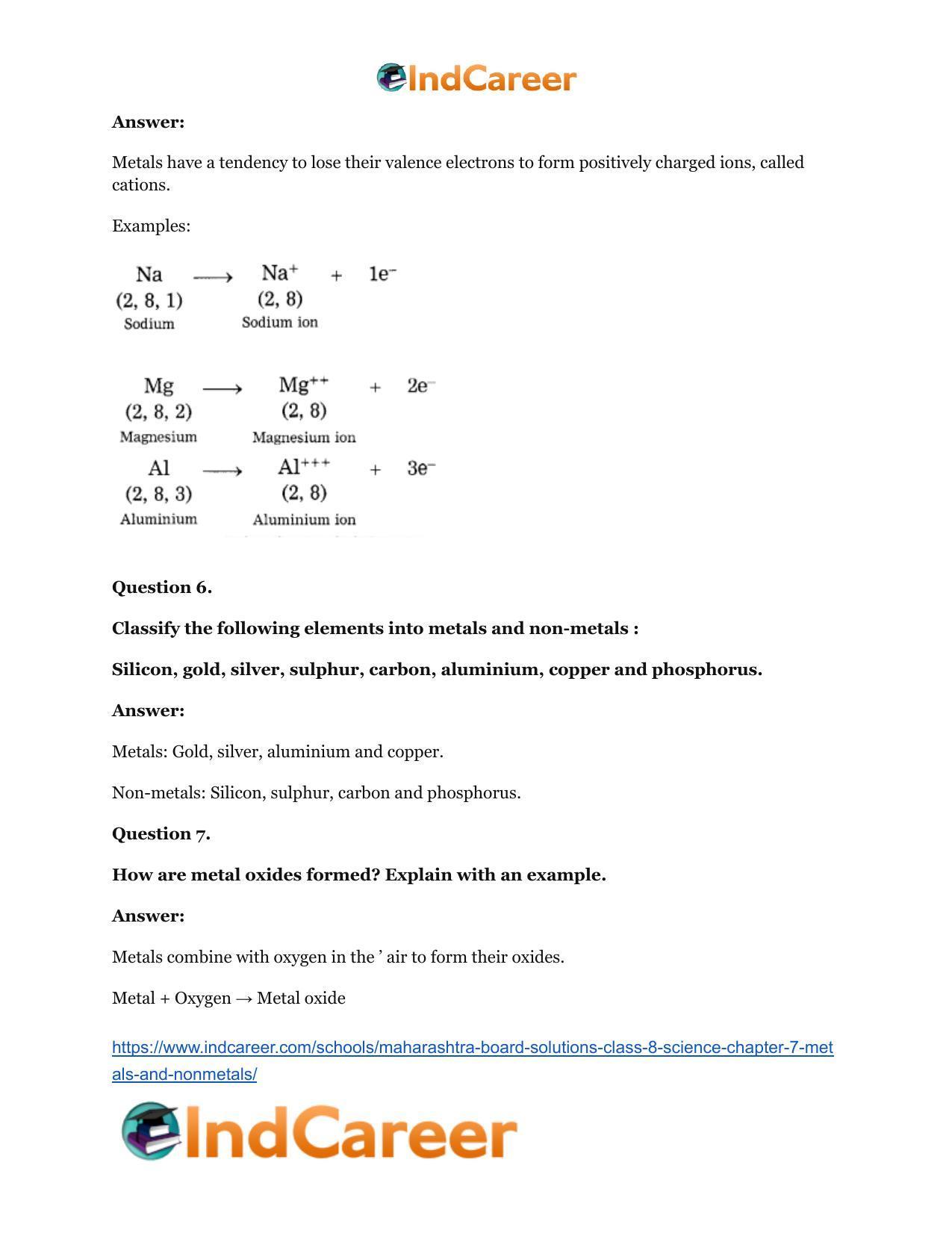 Maharashtra Board Solutions Class 8-Science: Chapter 7- Metals and Nonmetals - Page 24
