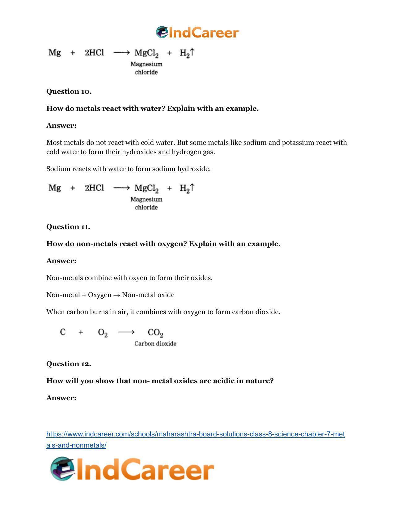 Maharashtra Board Solutions Class 8-Science: Chapter 7- Metals and Nonmetals - Page 26