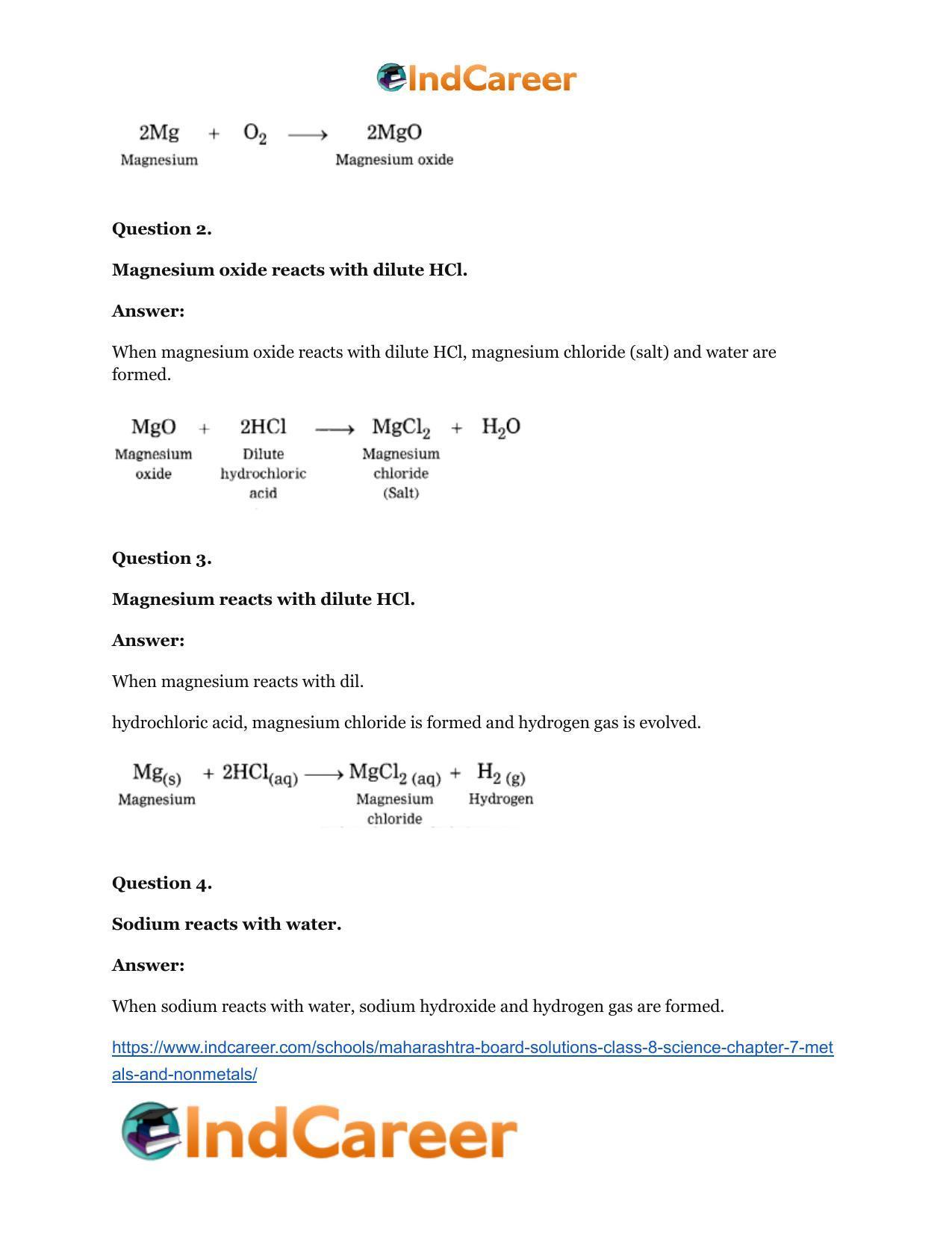 Maharashtra Board Solutions Class 8-Science: Chapter 7- Metals and Nonmetals - Page 29
