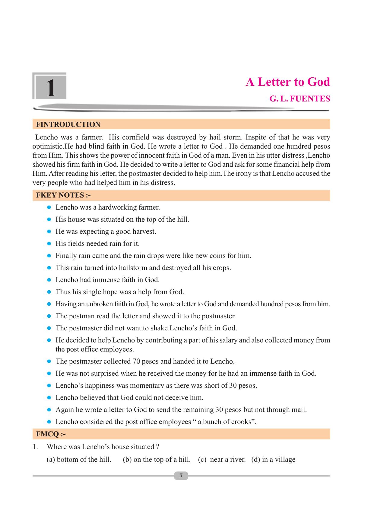 Tripura Board Class 10 English Workbooks - Page 7