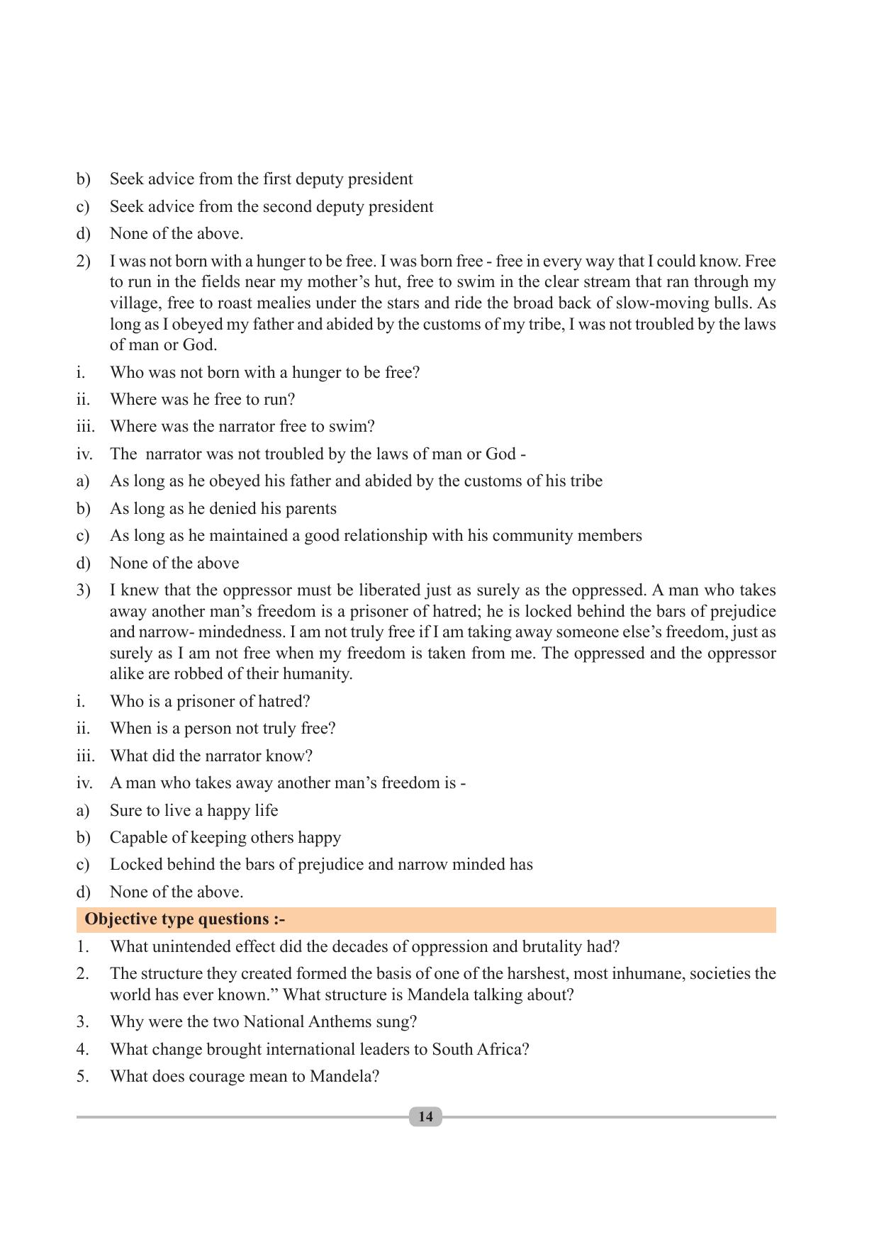 Tripura Board Class 10 English Workbooks - Page 14
