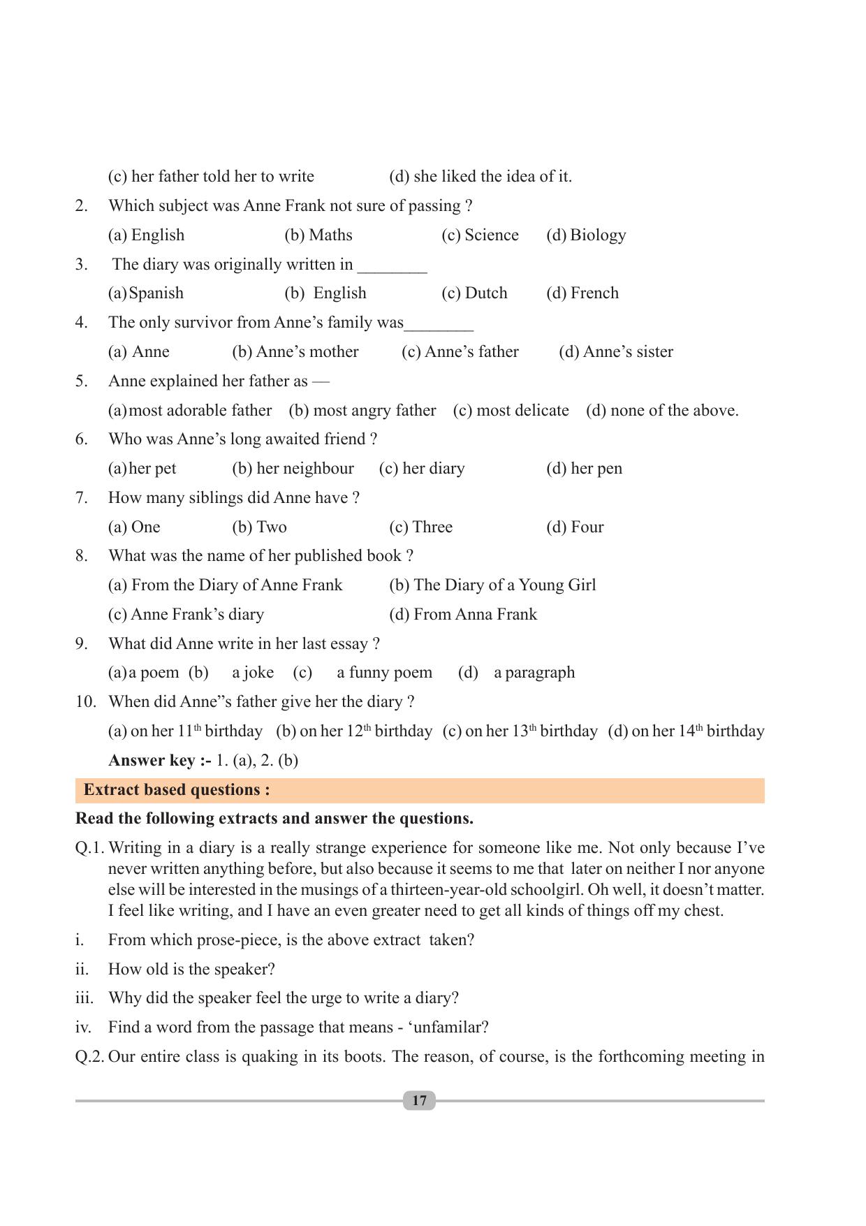 Tripura Board Class 10 English Workbooks - Page 17