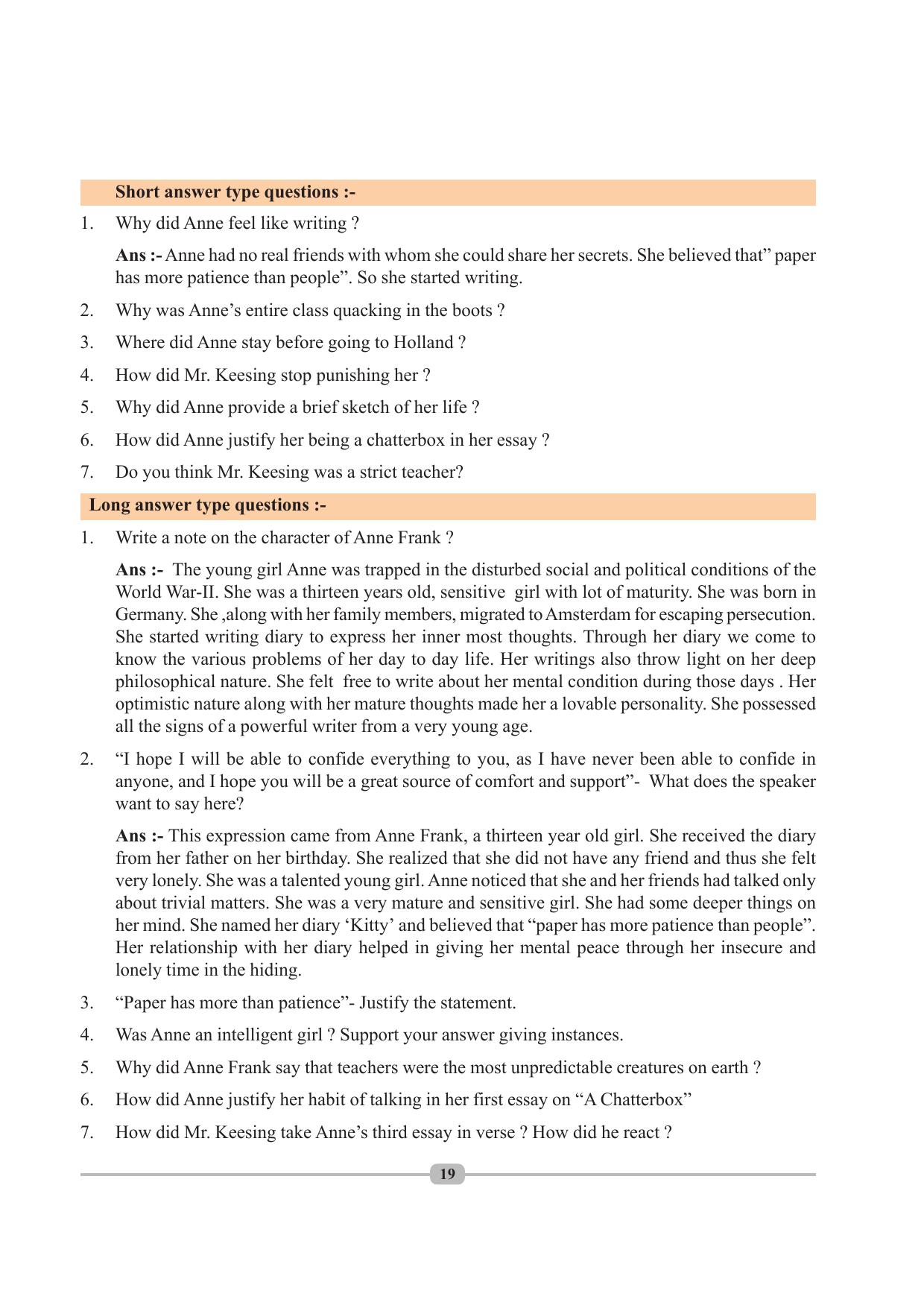 Tripura Board Class 10 English Workbooks - Page 19