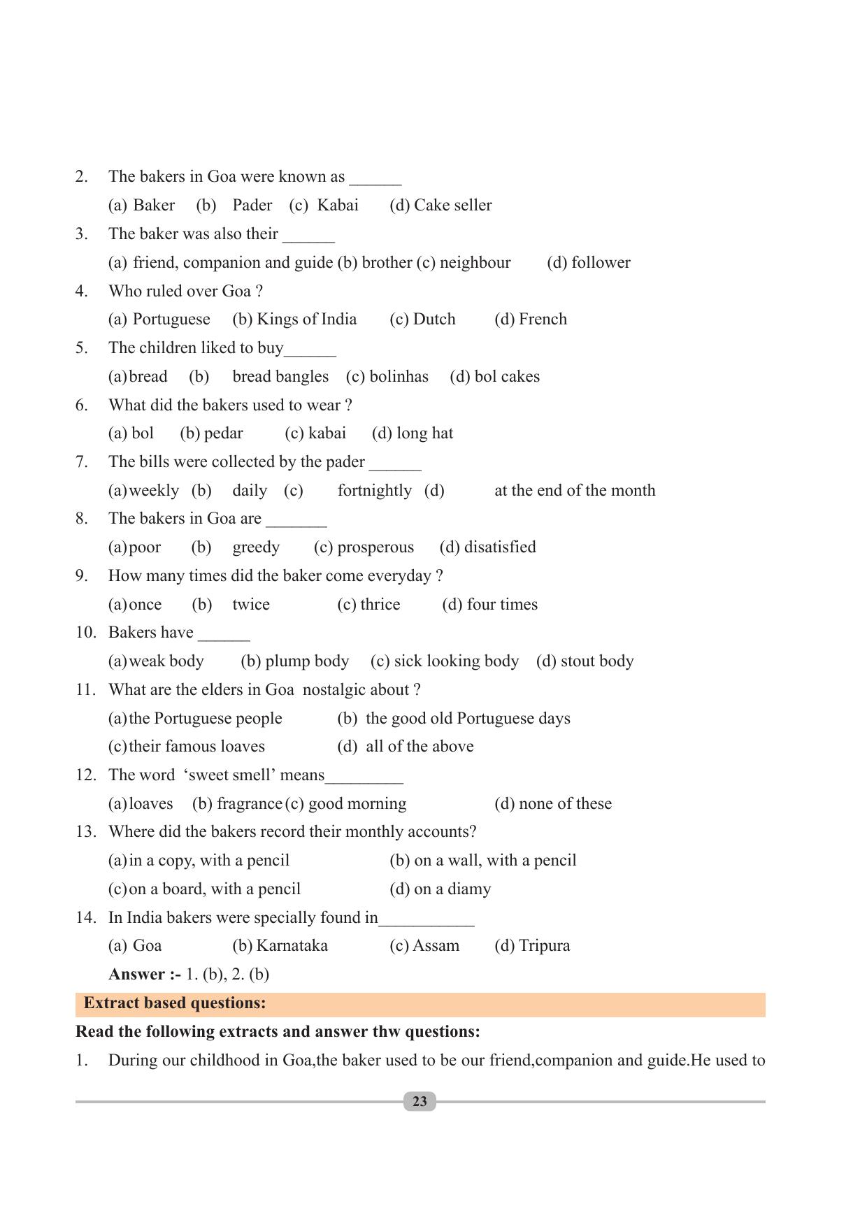 Tripura Board Class 10 English Workbooks - Page 23