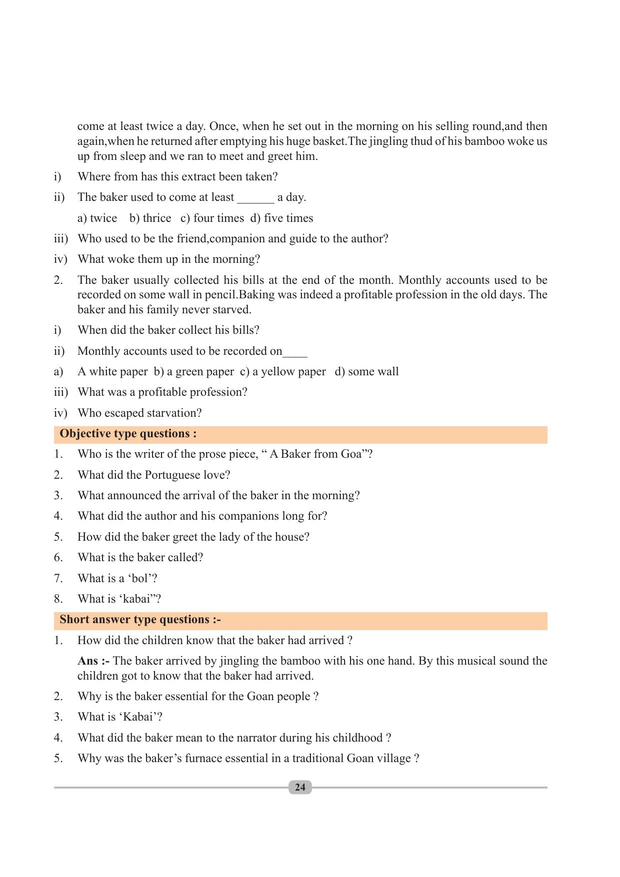 Tripura Board Class 10 English Workbooks - Page 24
