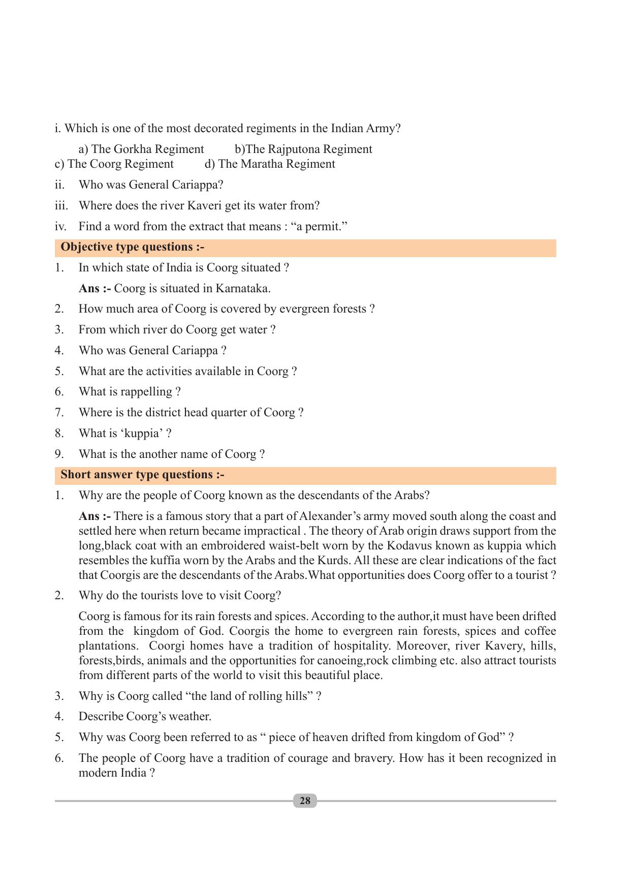 Tripura Board Class 10 English Workbooks - Page 28