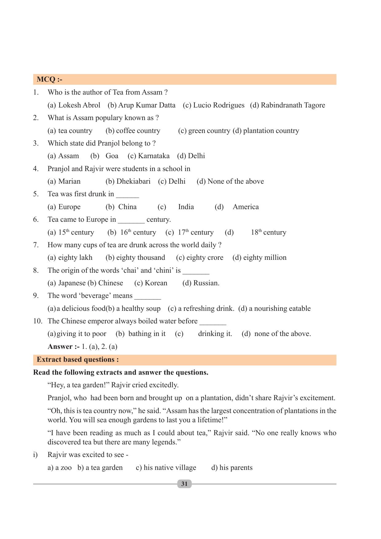 Tripura Board Class 10 English Workbooks - Page 31