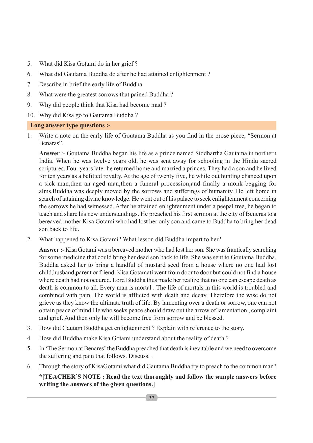 Tripura Board Class 10 English Workbooks - Page 37