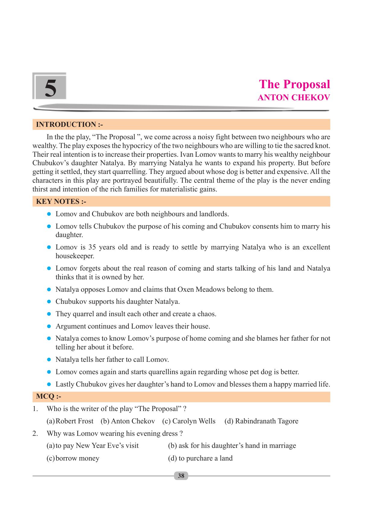 Tripura Board Class 10 English Workbooks - Page 38
