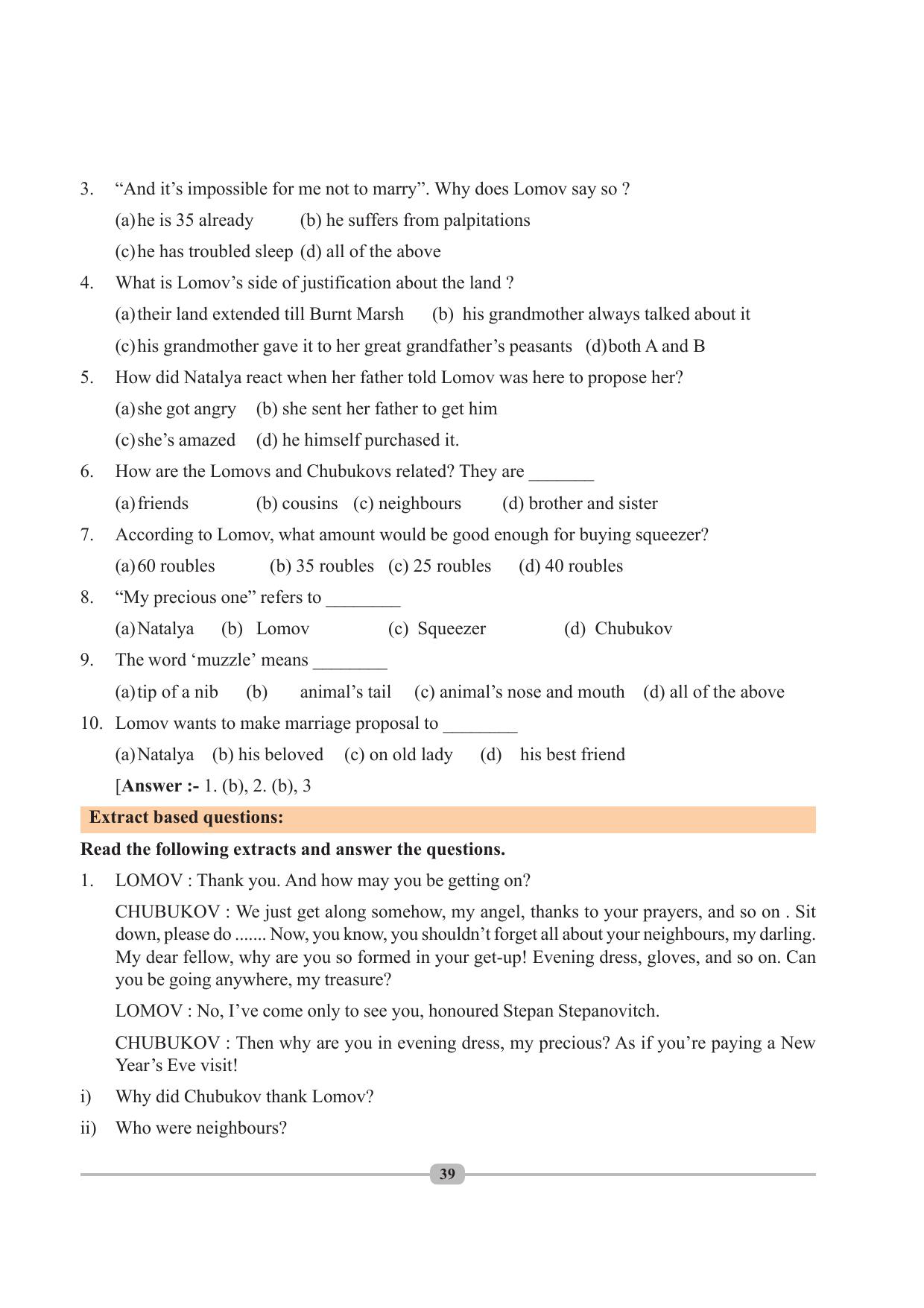 Tripura Board Class 10 English Workbooks - Page 39