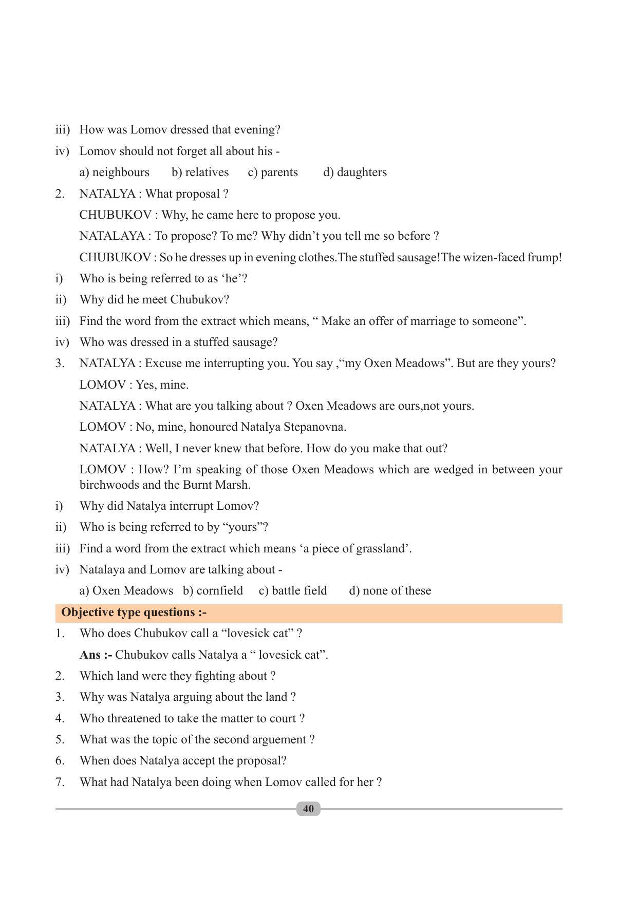 Tripura Board Class 10 English Workbooks - Page 40