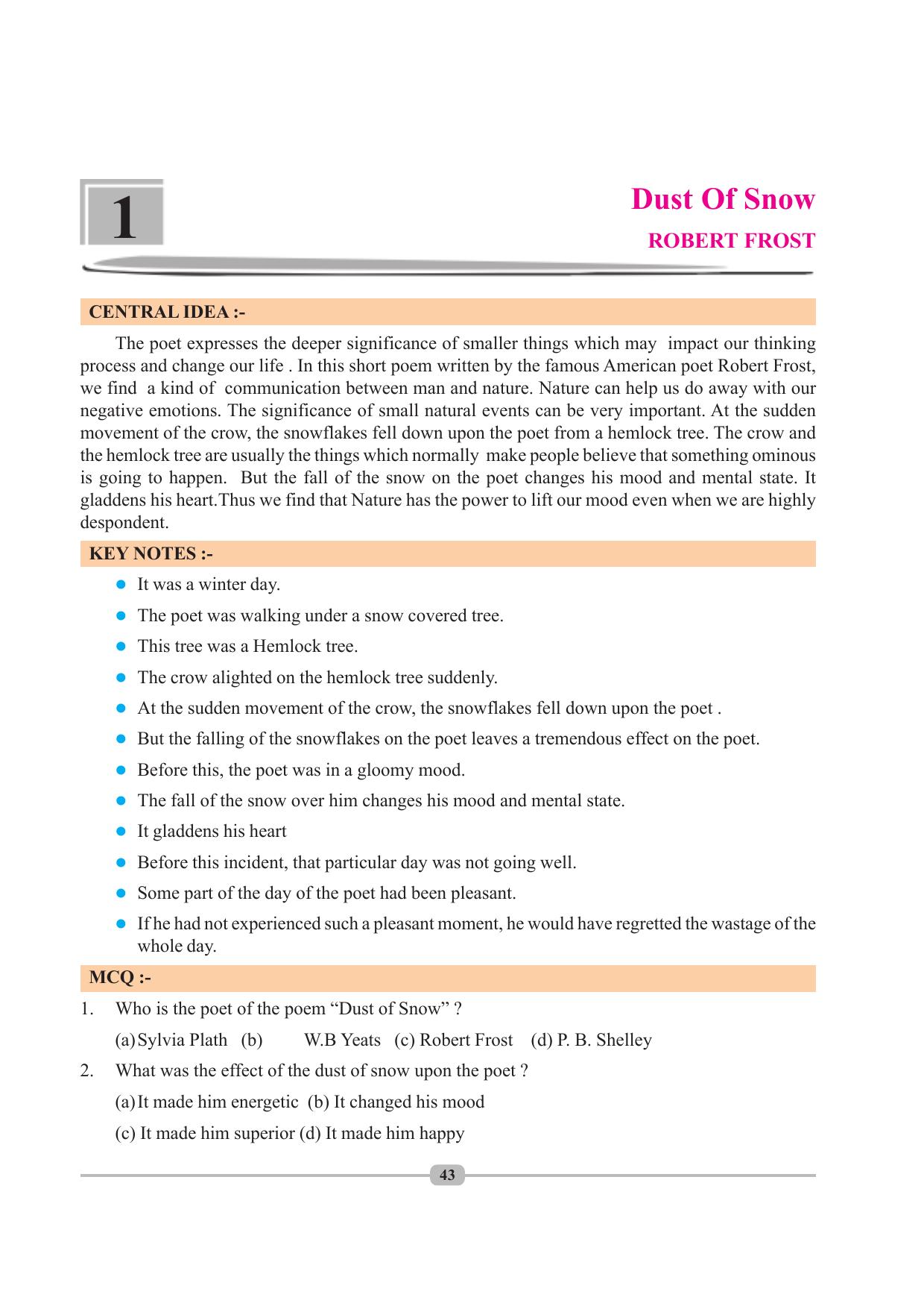 Tripura Board Class 10 English Workbooks - Page 43