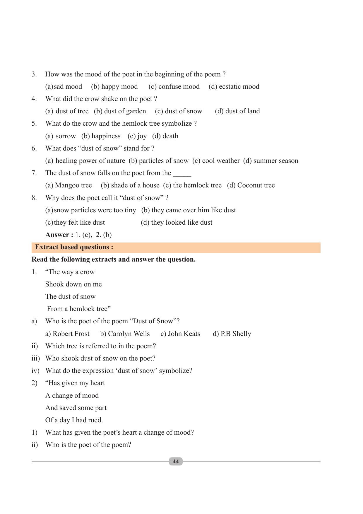 Tripura Board Class 10 English Workbooks - Page 44