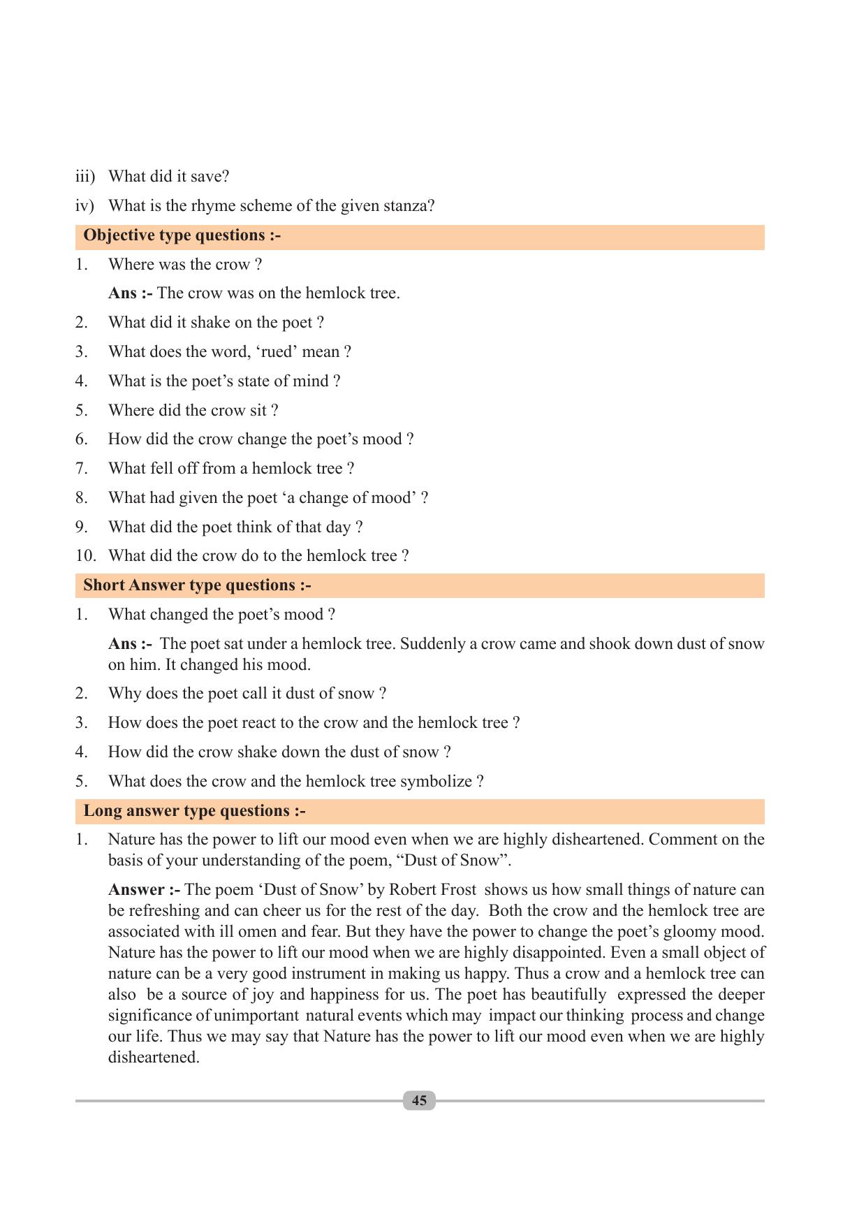 Tripura Board Class 10 English Workbooks - Page 45