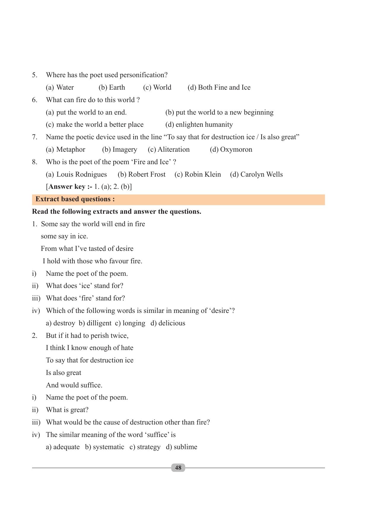 Tripura Board Class 10 English Workbooks - Page 48