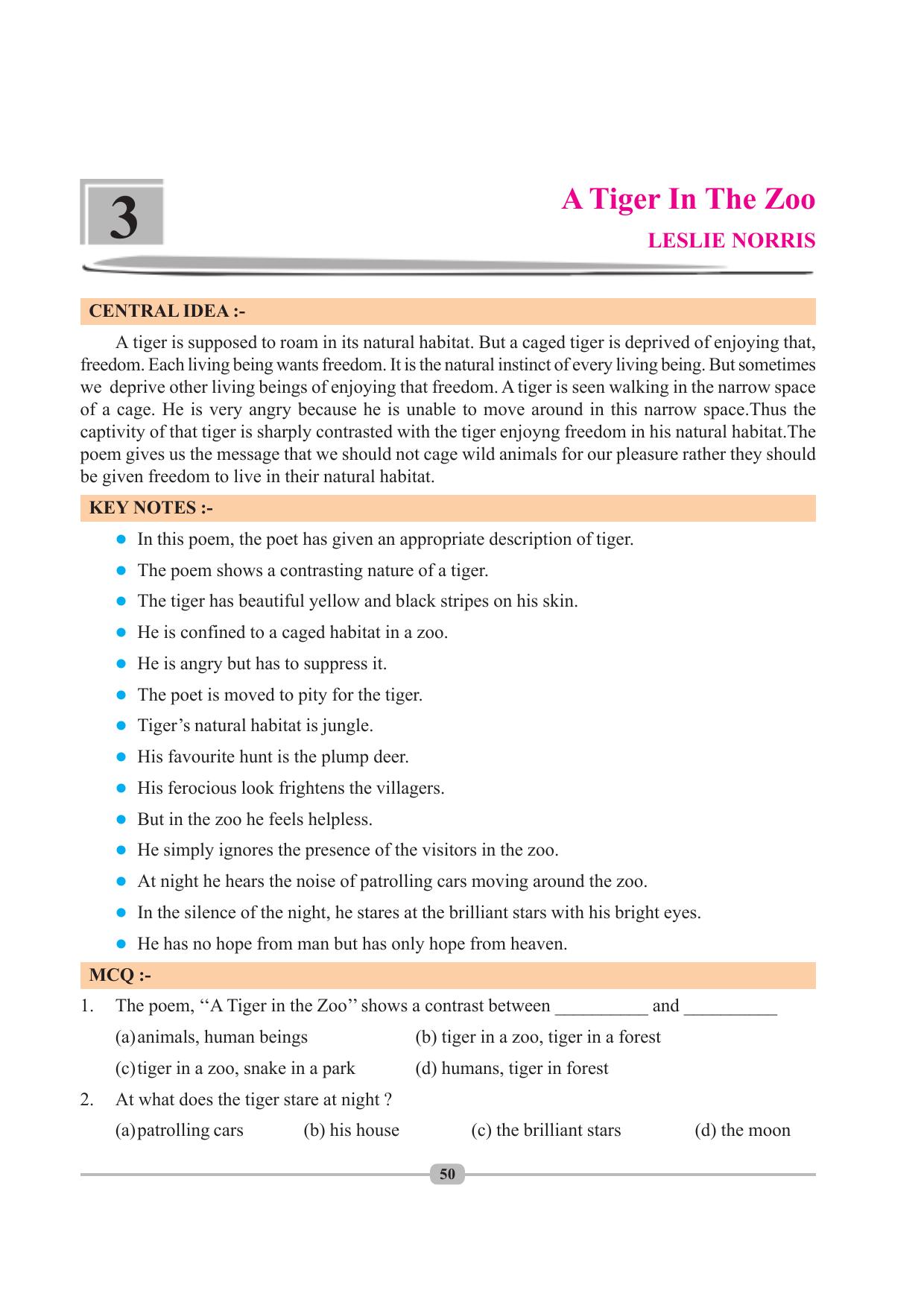 Tripura Board Class 10 English Workbooks - Page 50