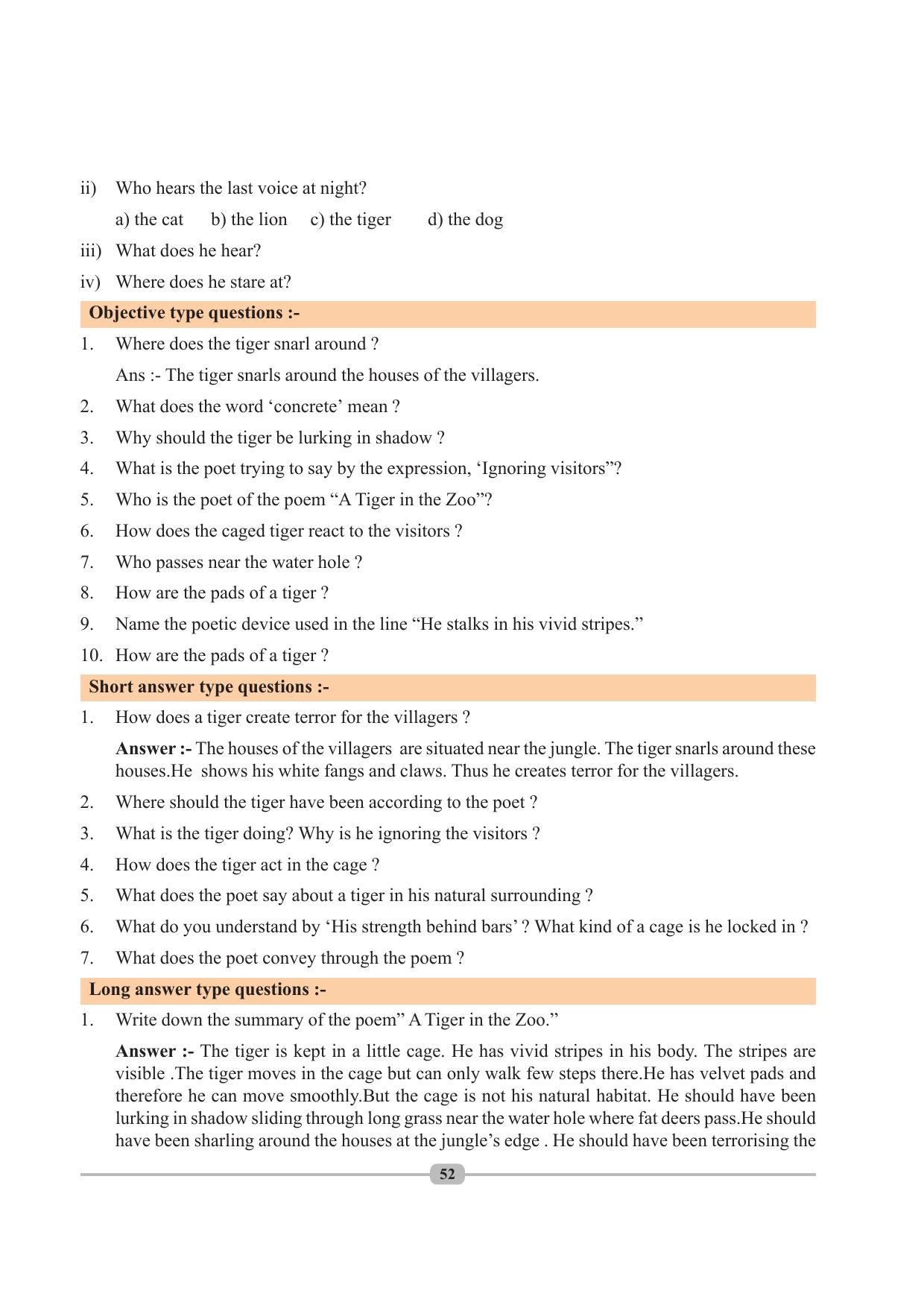 Tripura Board Class 10 English Workbooks - Page 52