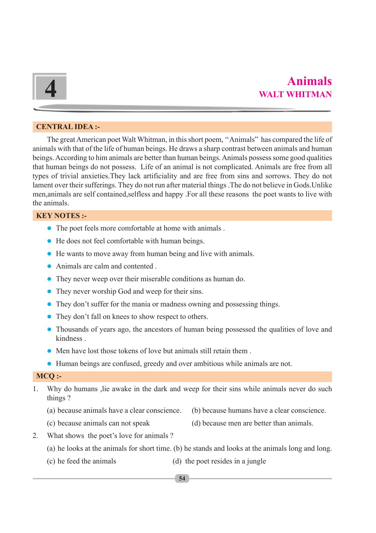 Tripura Board Class 10 English Workbooks - Page 54