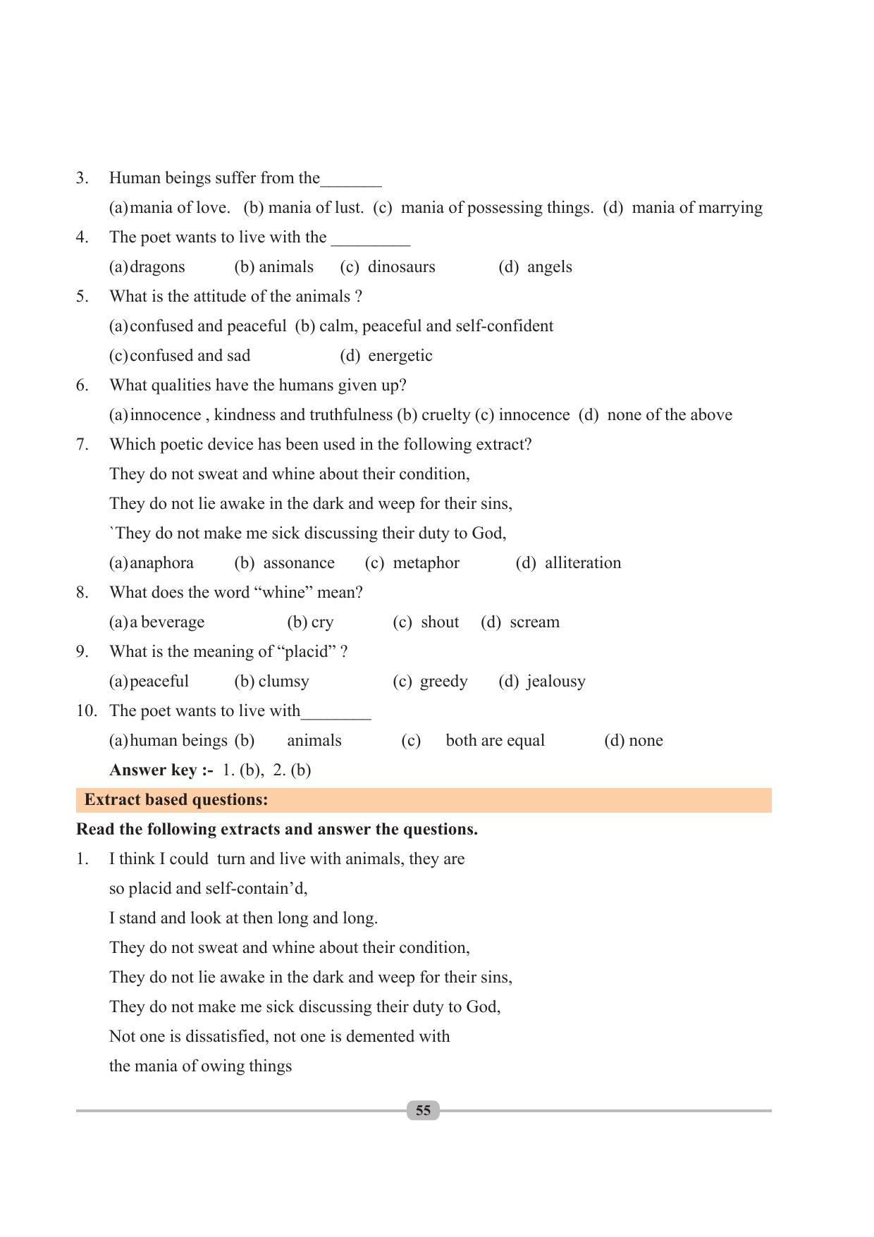 Tripura Board Class 10 English Workbooks - Page 55