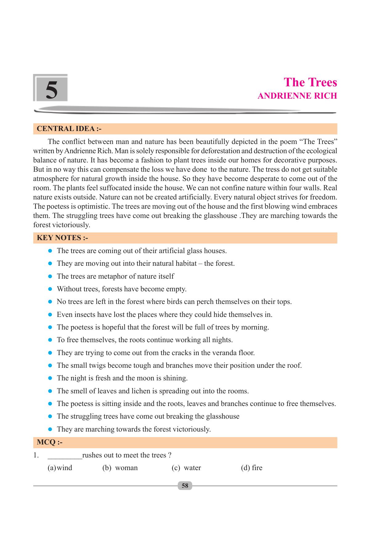 Tripura Board Class 10 English Workbooks - Page 58