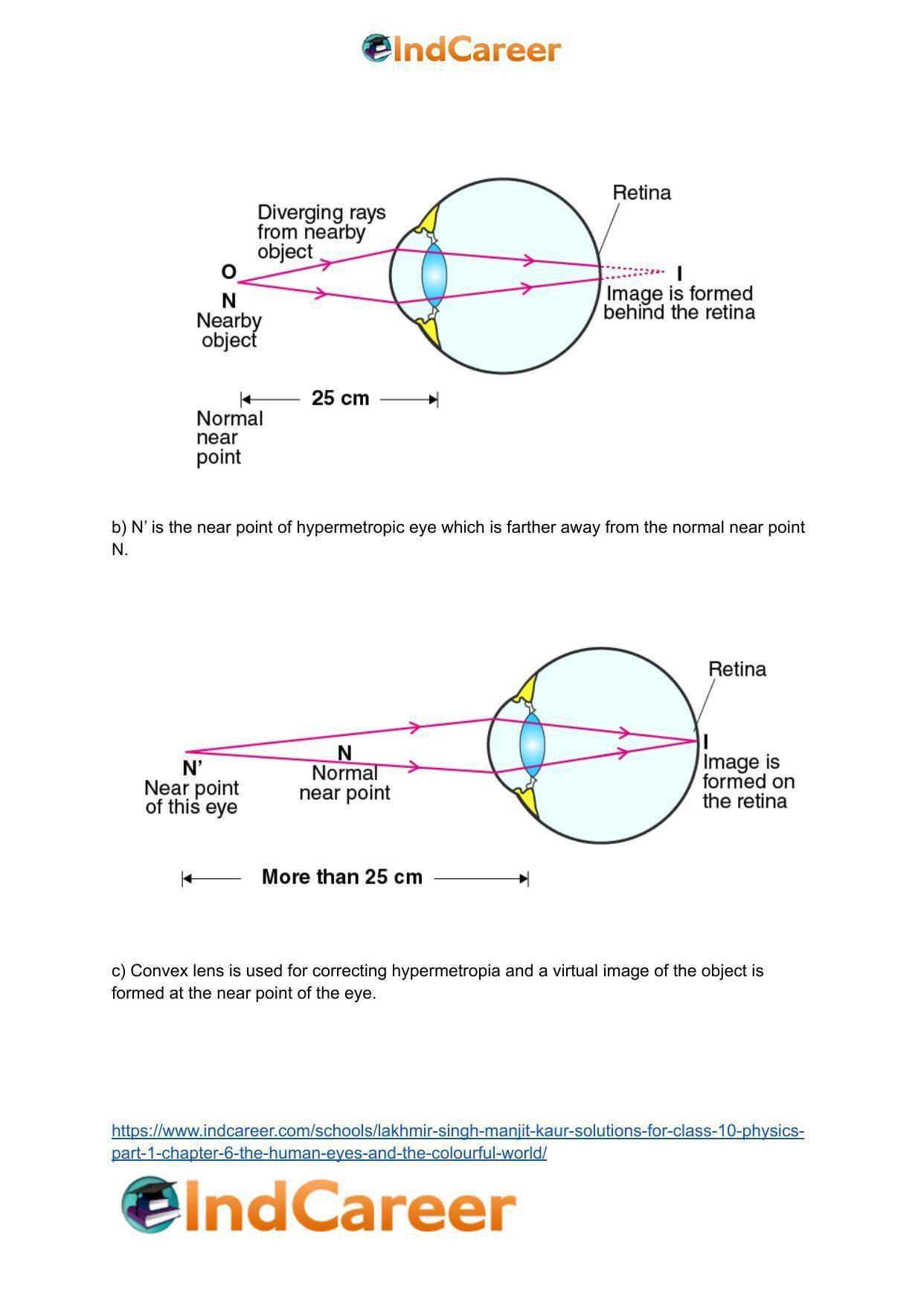 Lakhmir Singh Manjit Kaur Solutions for Class 10 Physics (Part 1) Chapter 6- The Human Eyes And The Colourful World - Page 22