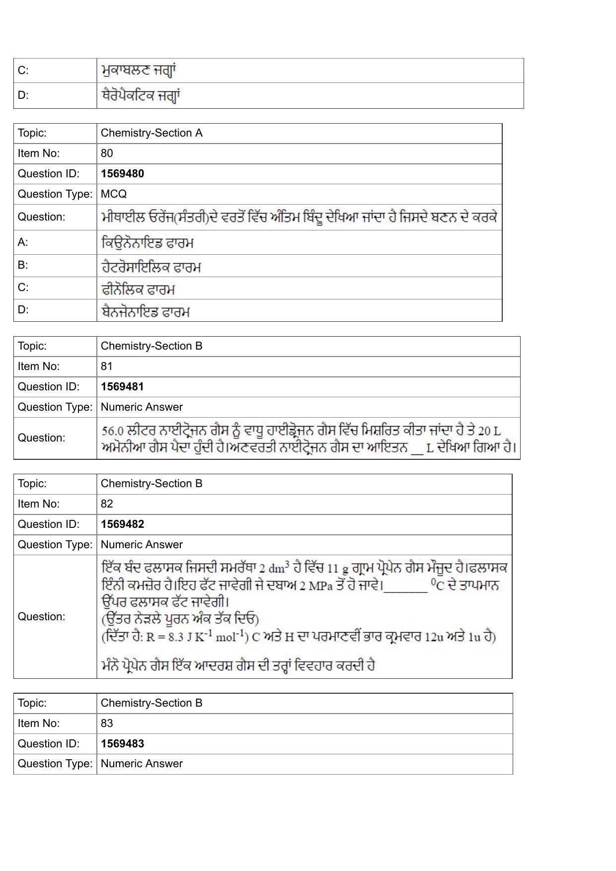 JEE Mains 2022: BTech Punjabi (Shift 2) 25-07-2022 Question Paper - Page 28