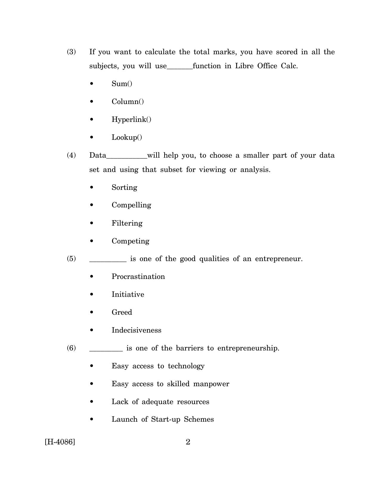 Goa Board Class 12 Logistics Management (March 2024) Question Paper - Page 2