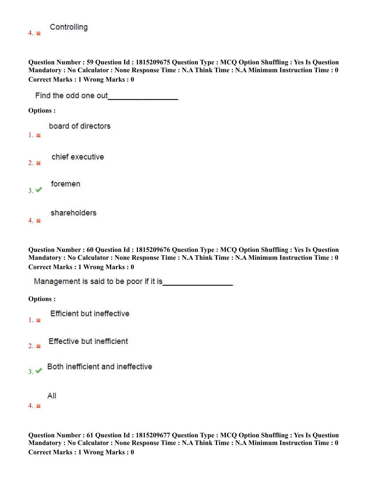 TS CPGET 2023 Master of Human Resource Management MHRM (Shift 2) Question Paper with Answer Key - Page 29