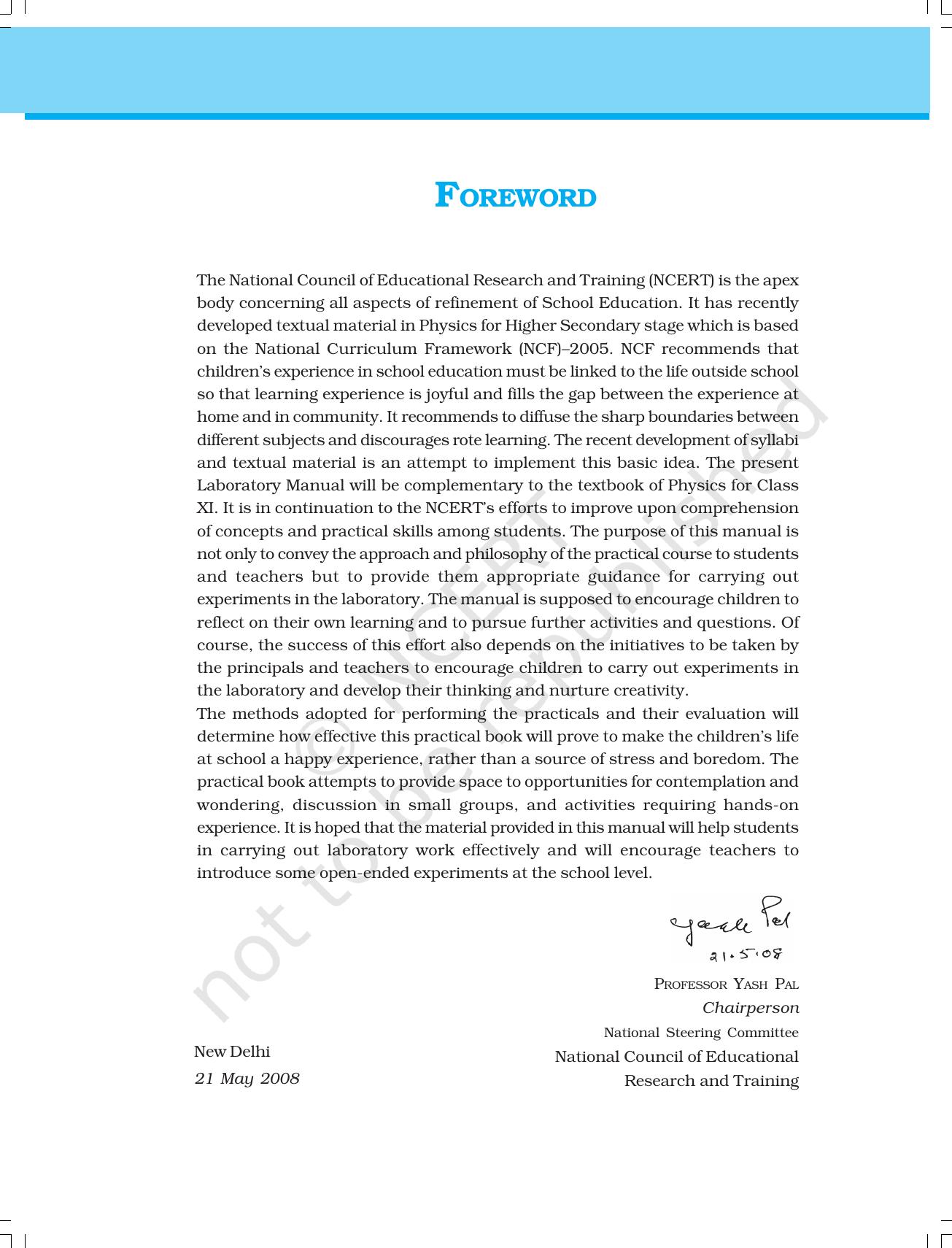 NCERT Laboratory Manuals for Class XI Physics - Major Skills in Physics Practical work - Page 3
