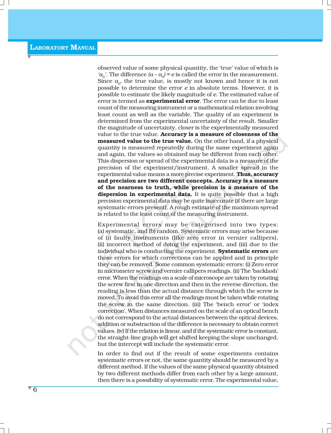 NCERT Laboratory Manuals for Class XI Physics - Major Skills in Physics Practical work - Page 20