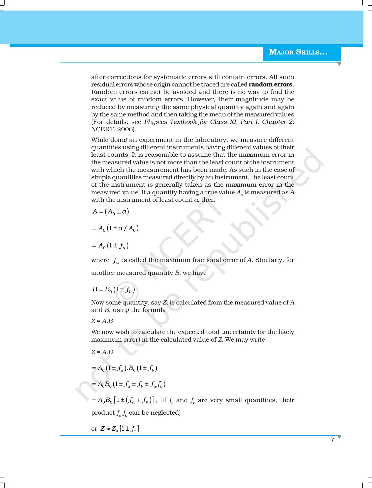 NCERT Laboratory Manuals for Class XI Physics - Major Skills in Physics Practical work - Page 21