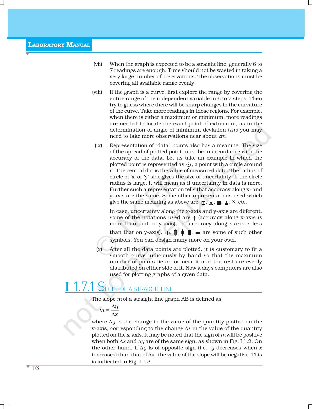 NCERT Laboratory Manuals for Class XI Physics - Major Skills in Physics Practical work - Page 30