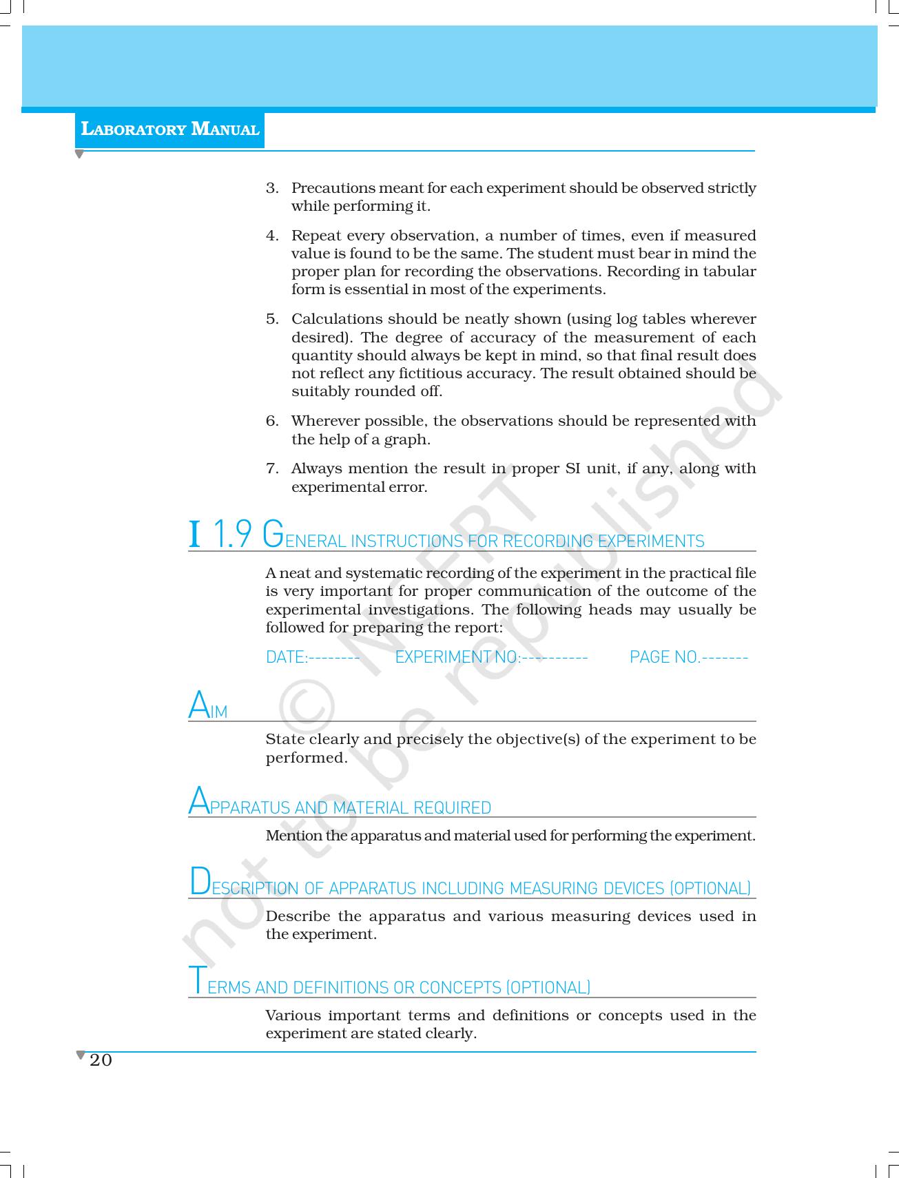 NCERT Laboratory Manuals for Class XI Physics - Major Skills in Physics Practical work - Page 34