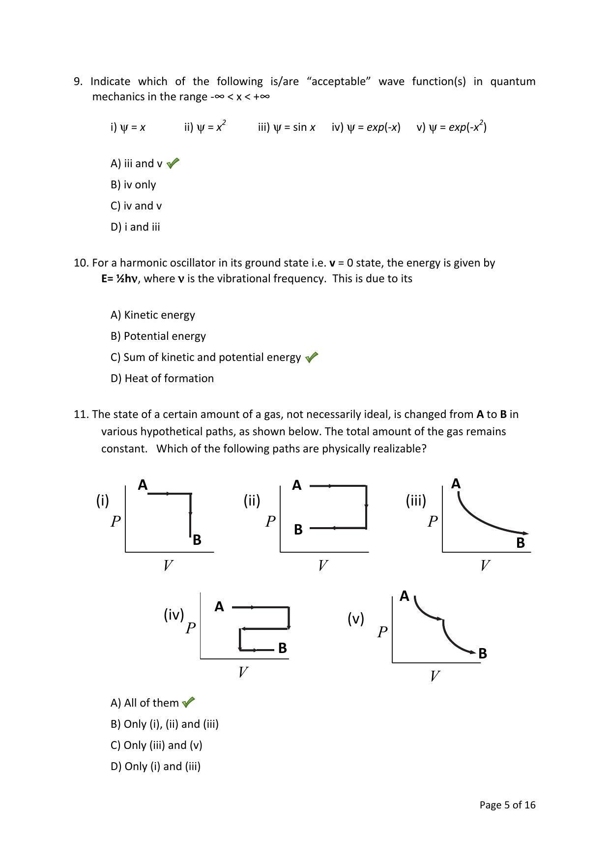 TIFR GS 2015 Chemistry X Question Paper - Page 5
