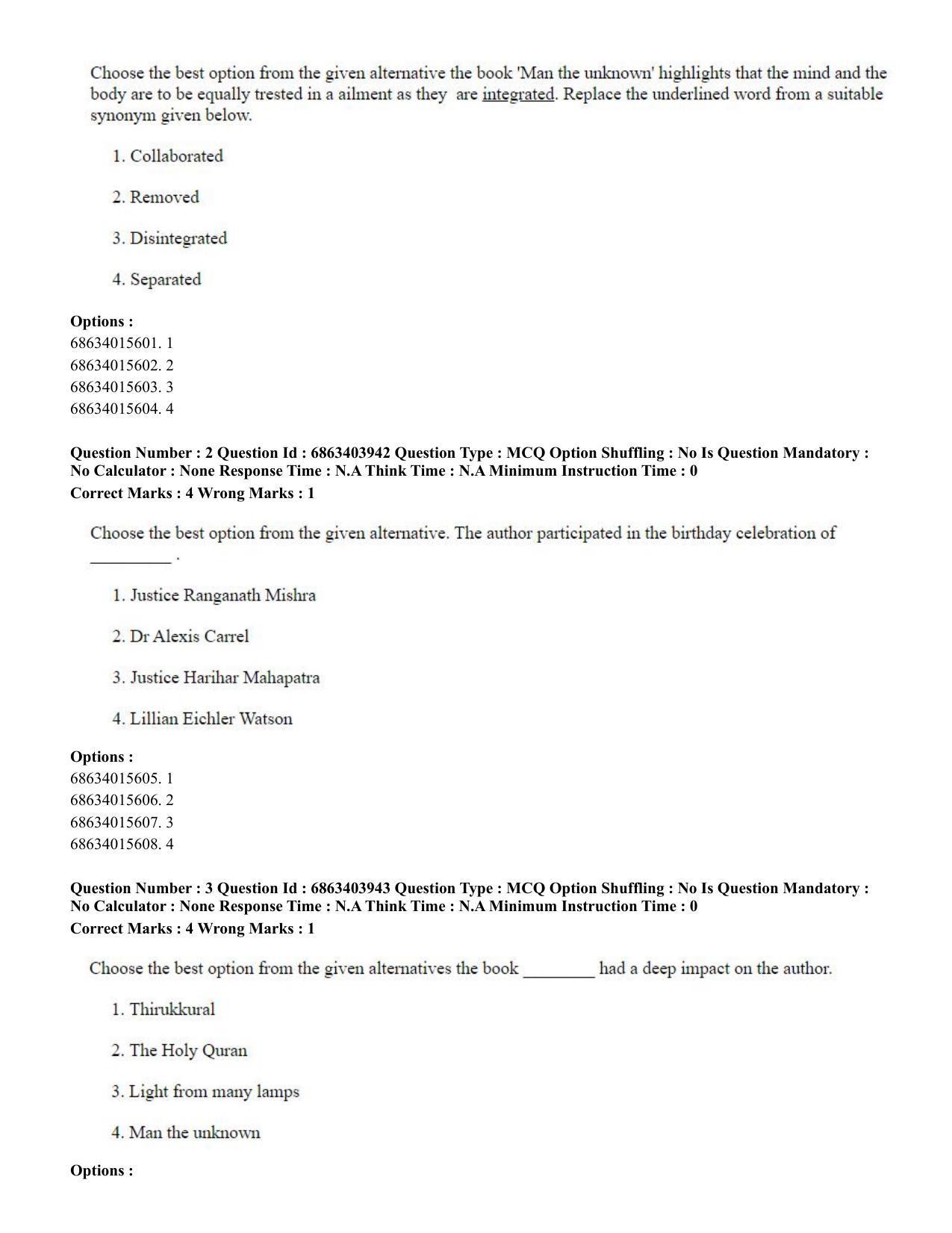 CUET PG 2023: COQP05 – B.Ed. Languages (Eng.) - Shift 1 (05-06-2023) Question Paper - Page 5
