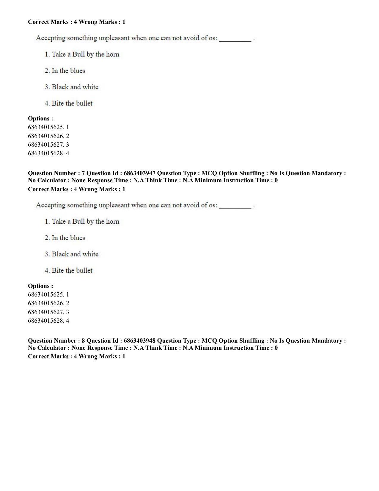 CUET PG 2023: COQP05 – B.Ed. Languages (Eng.) - Shift 1 (05-06-2023) Question Paper - Page 8